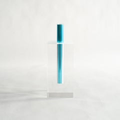 Shiro Kuramata Blumenvase blau Acryl japanischen minimalistischen Stil