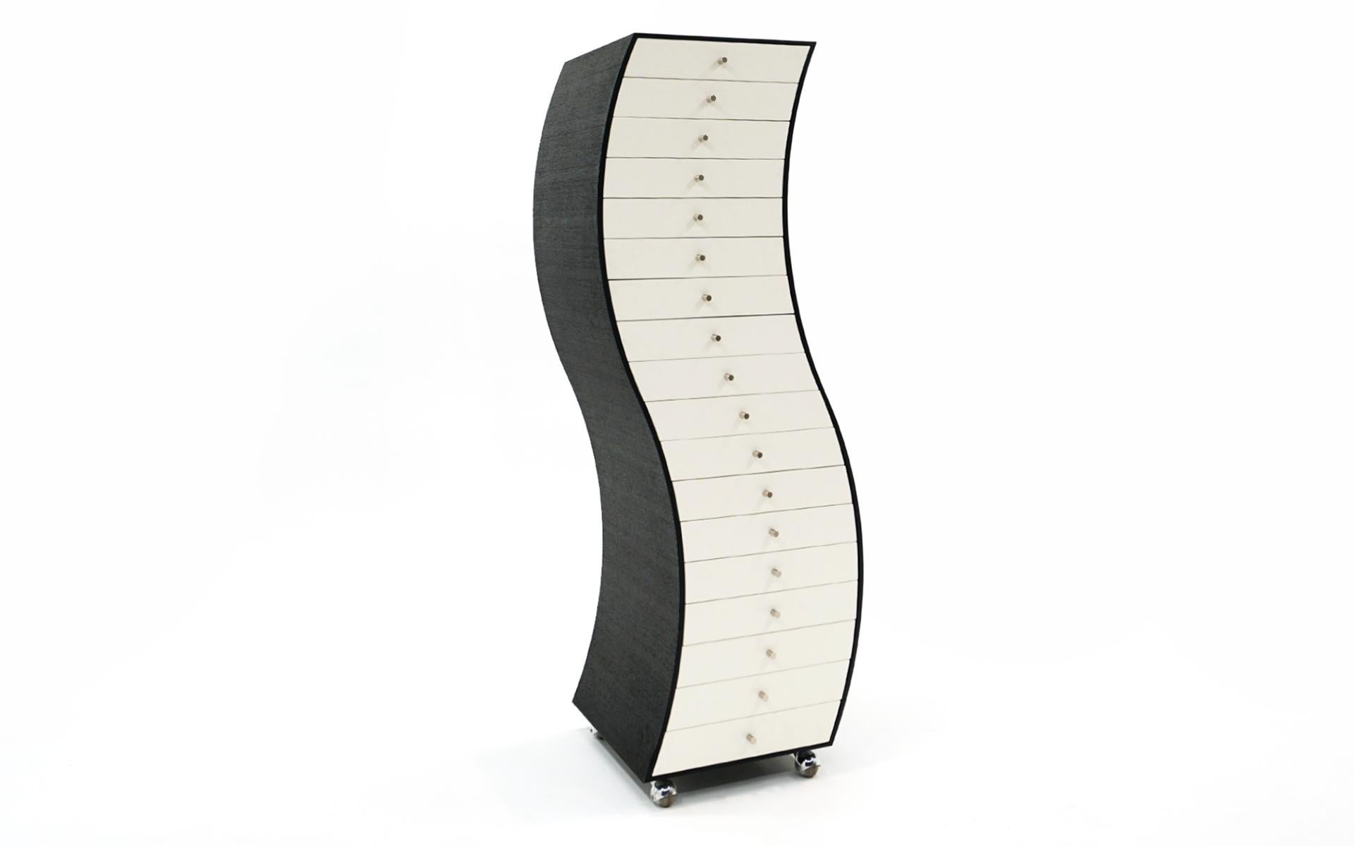 Post-Modern Shiro Kuramata Furniture in Irregular Forms Side 1 Cabinet by Cappellini, Italy For Sale