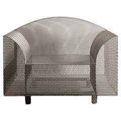 Shiro Kuramata "How High the Moon" Armchair in Steel Produced by Vitra, 1995