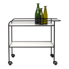 Shiro Kuramata Steelpipe Drink Trolley in Metal for Cappellini