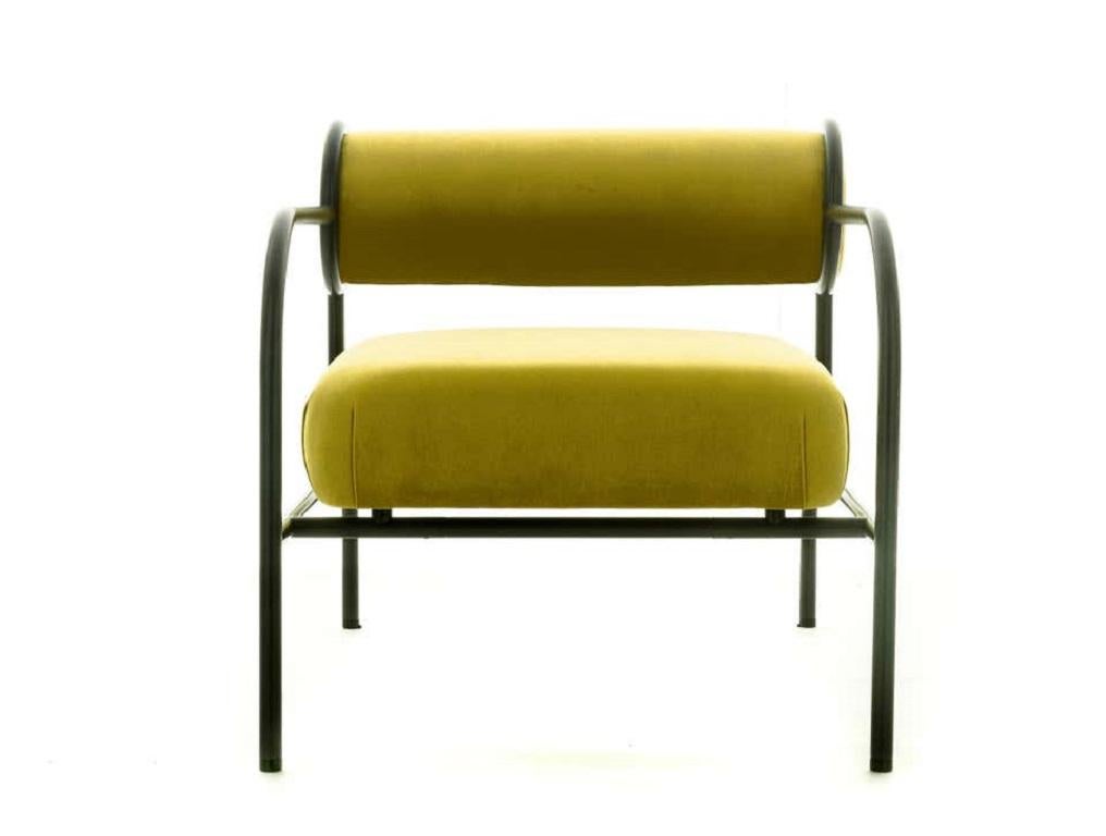 Moderne Shiro Kuramata canapé en velours Alchemilla avec bras noir Édition pour Cappellini en vente