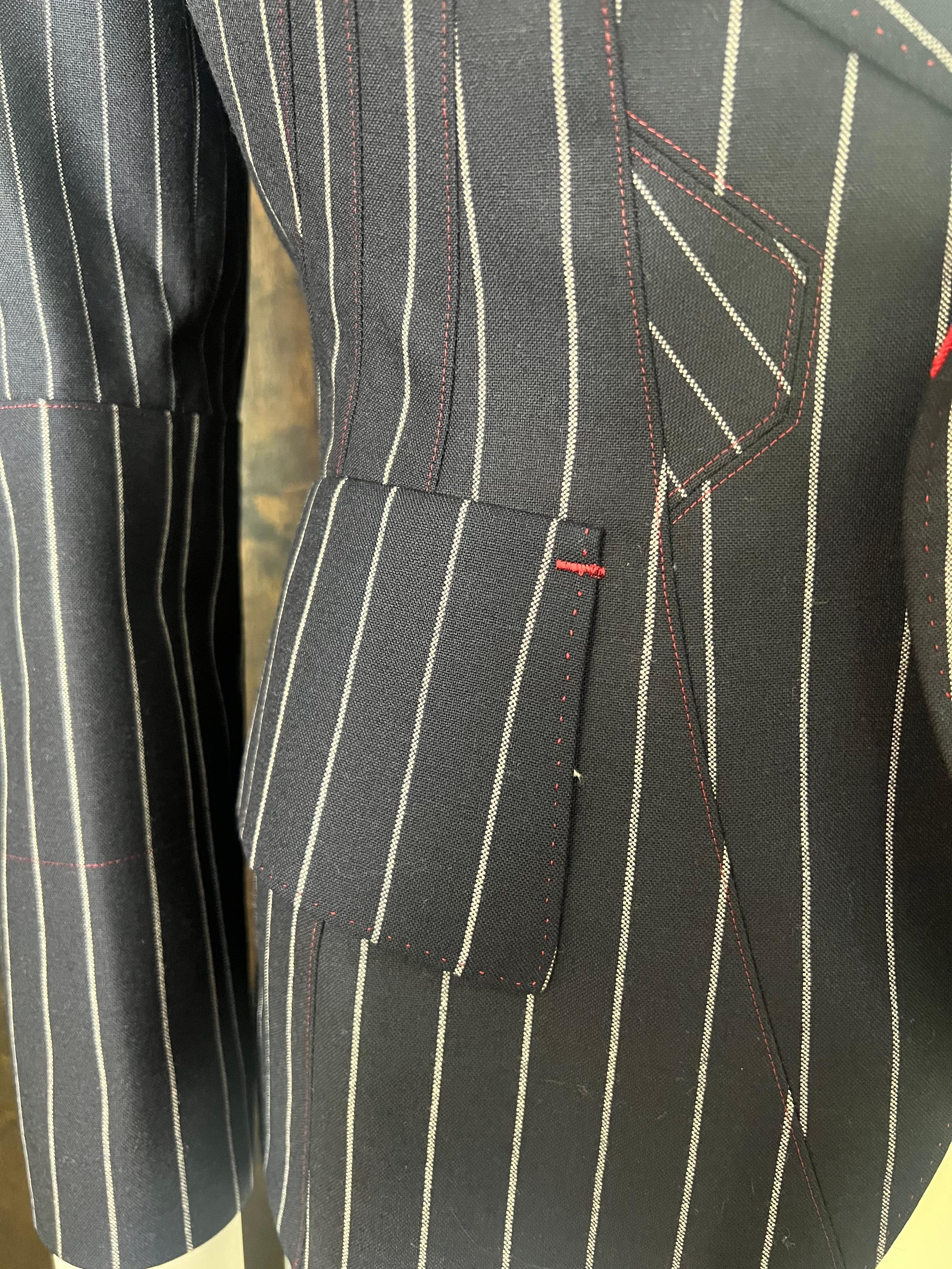 Nero Giacca Blazer Shiro Sakai Navy, taglia media in vendita