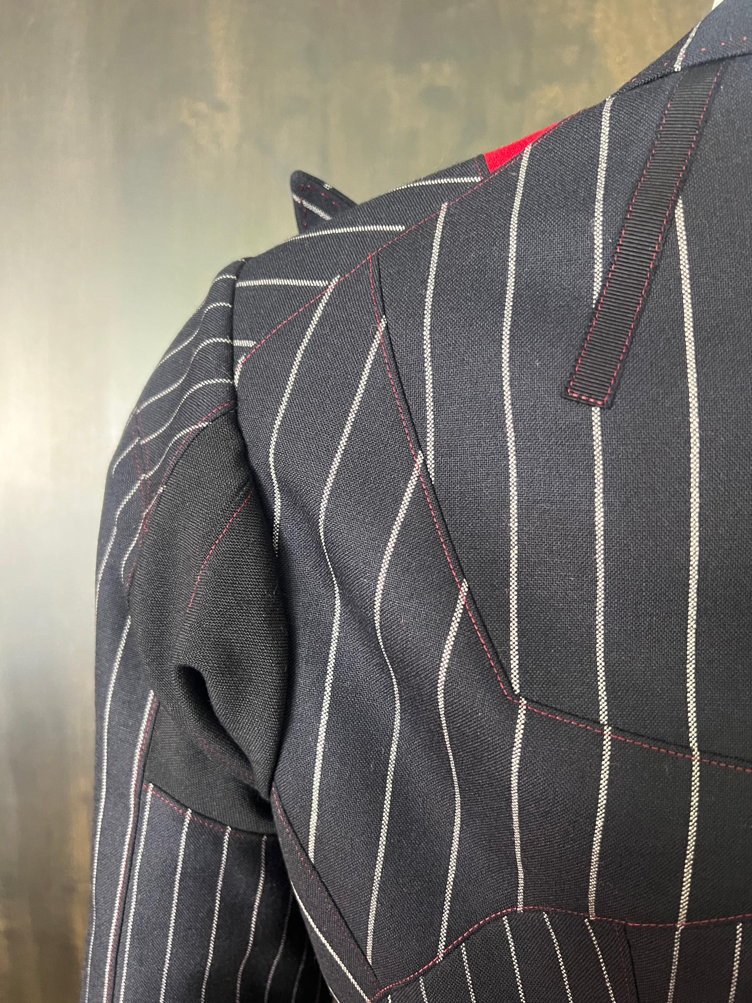 Giacca Blazer Shiro Sakai Navy, taglia media in vendita 3