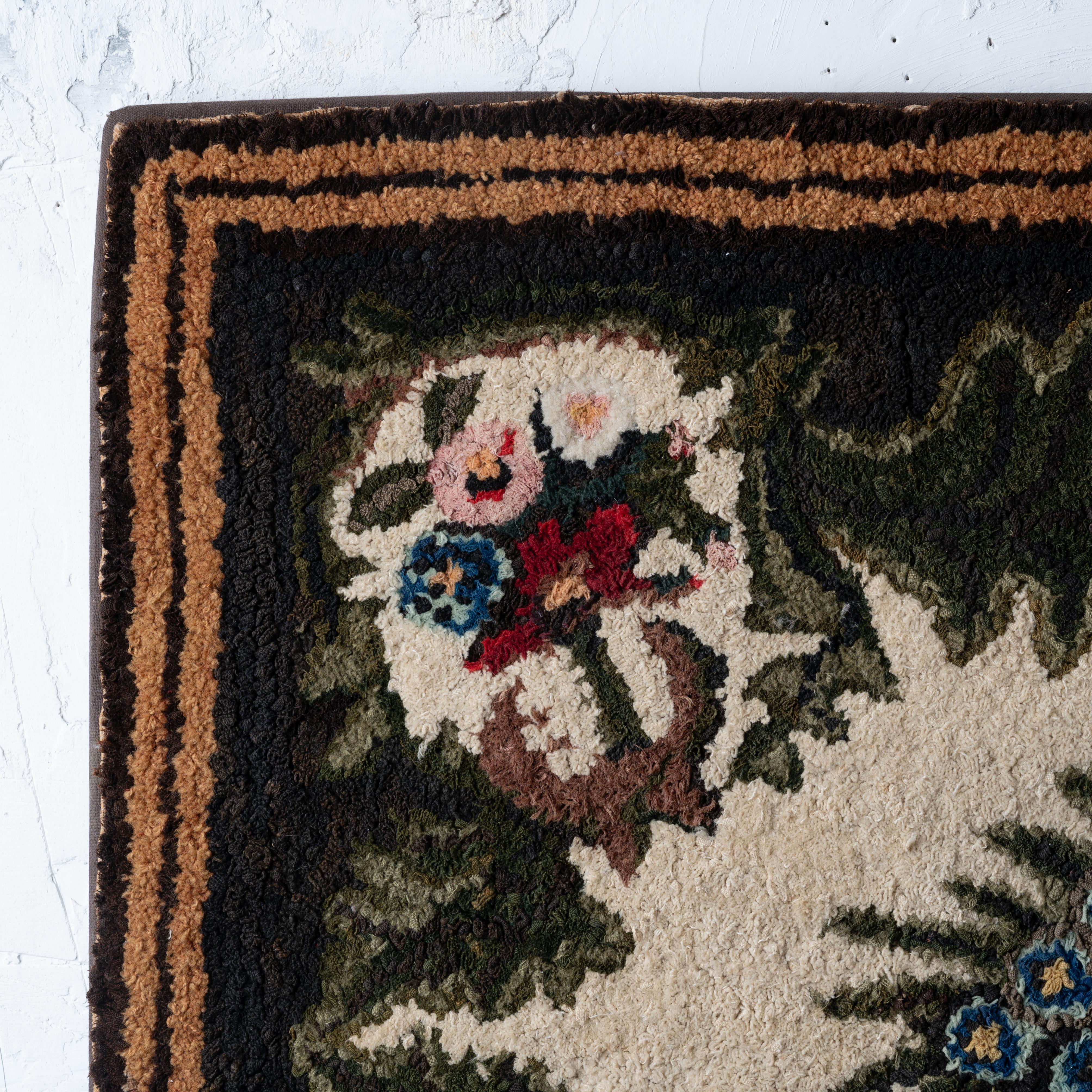 Raschelteppich, um 1850 (Mittleres 19. Jahrhundert) im Angebot