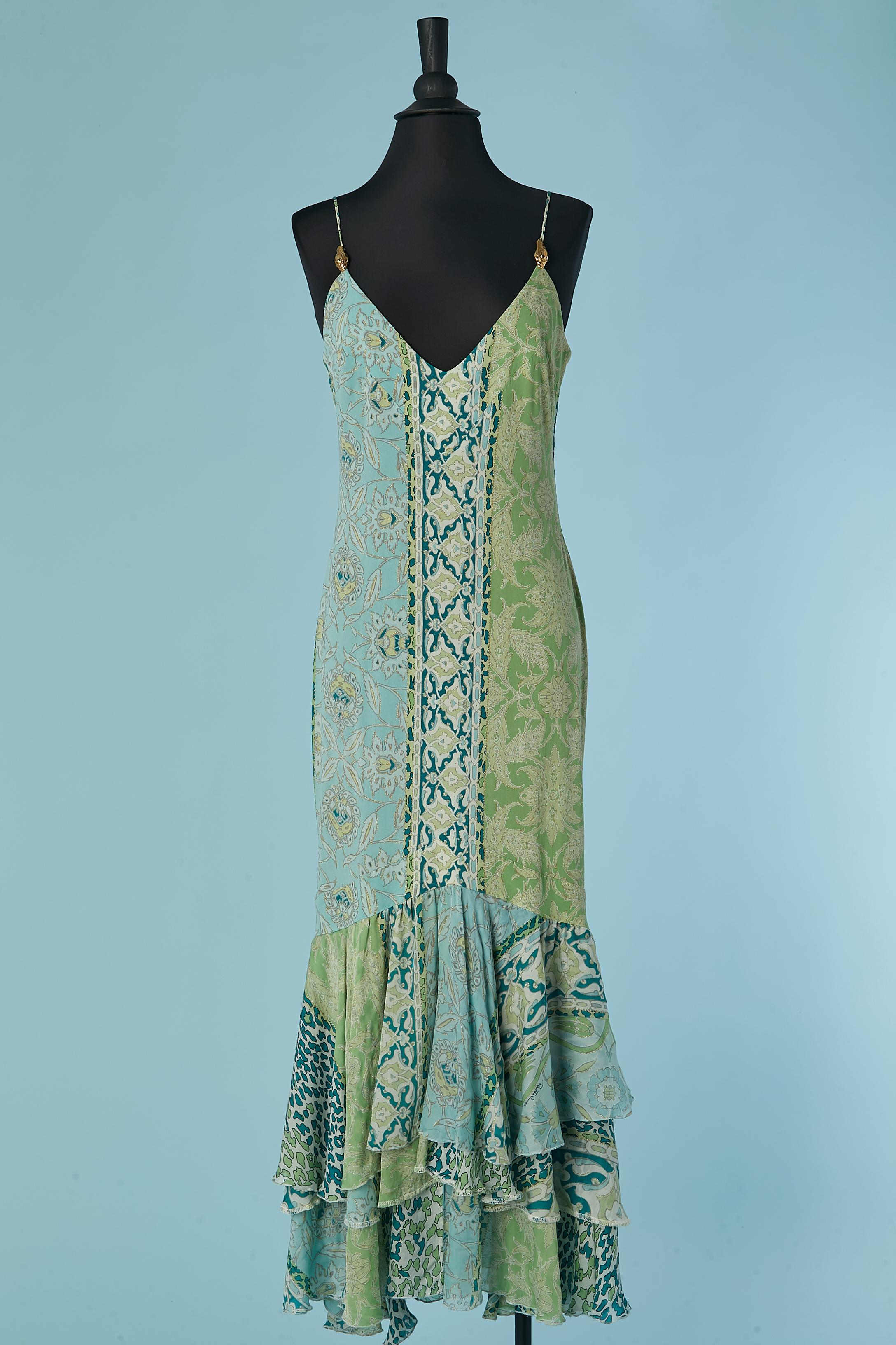 Shirt and dress ensemble in printed silk Roberto Cavalli For Sale 2