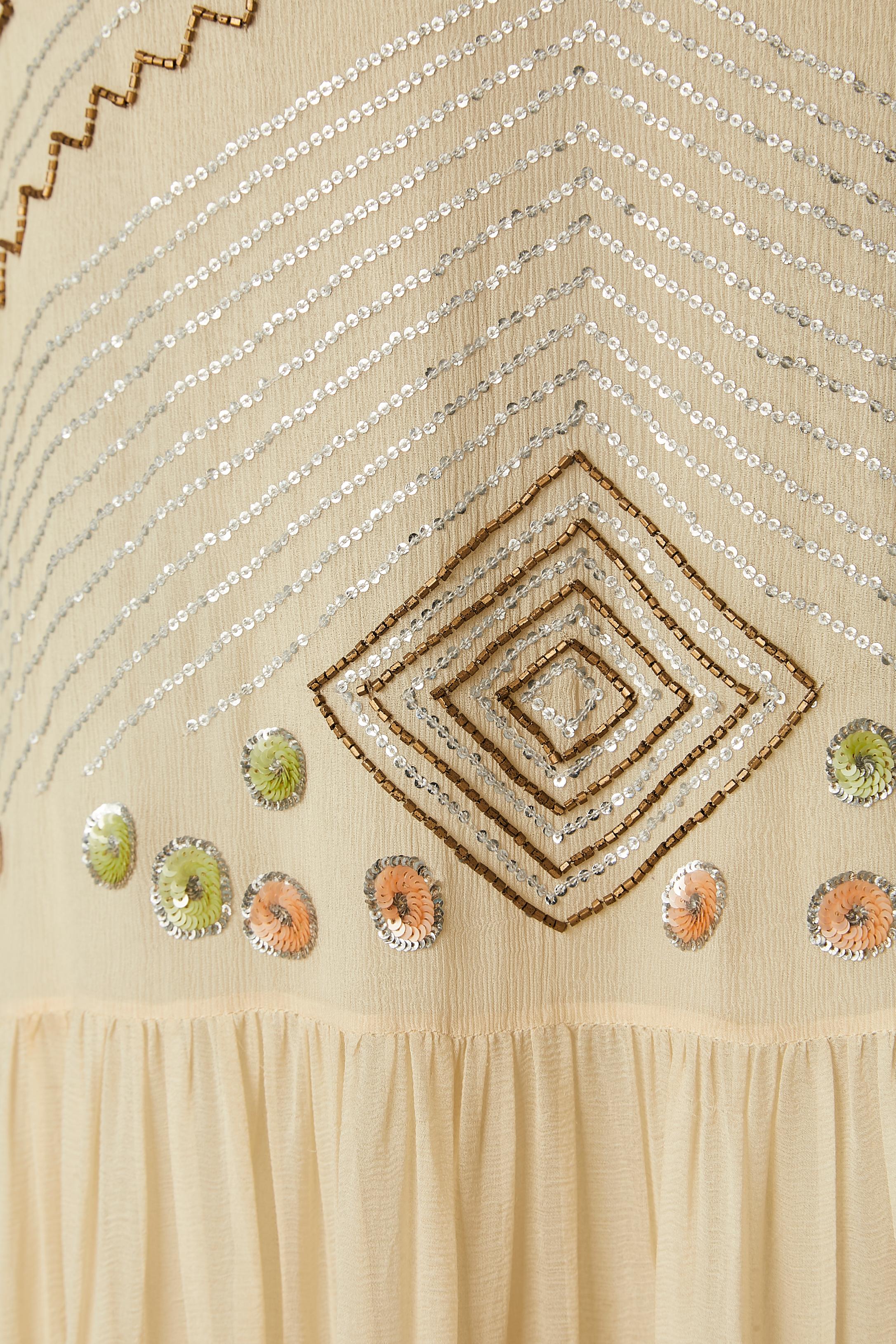 Shirt and skirt ensemble with sequin and beads embroideries Lolita Lempicka For Sale 4