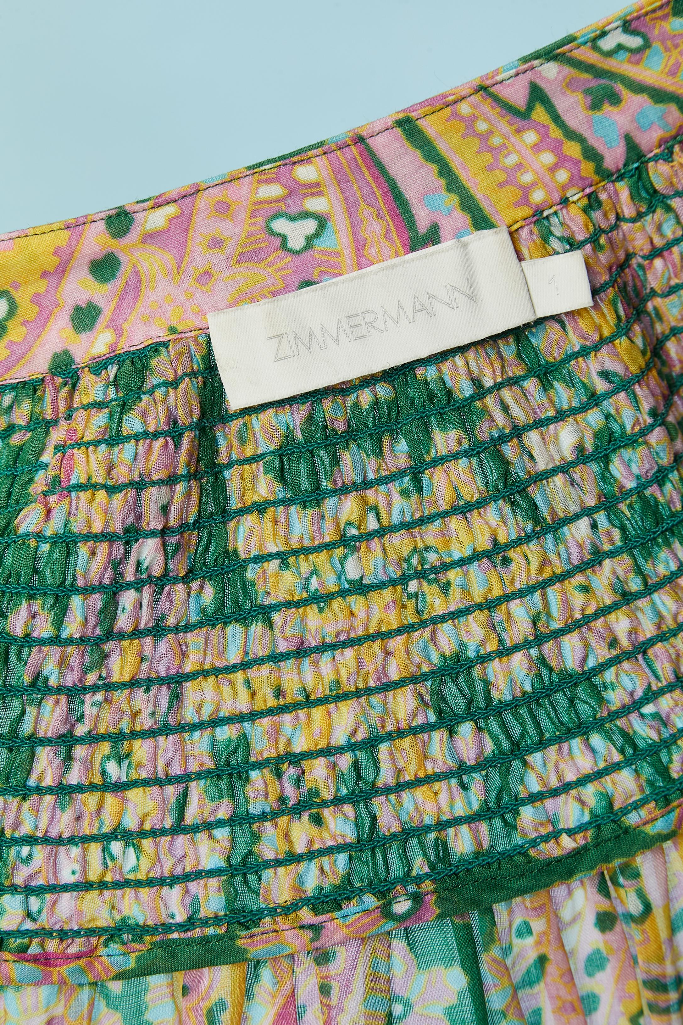 Shirt and trouser ensemble in Paisley print with smocks ZIMMERMANN For Sale 5