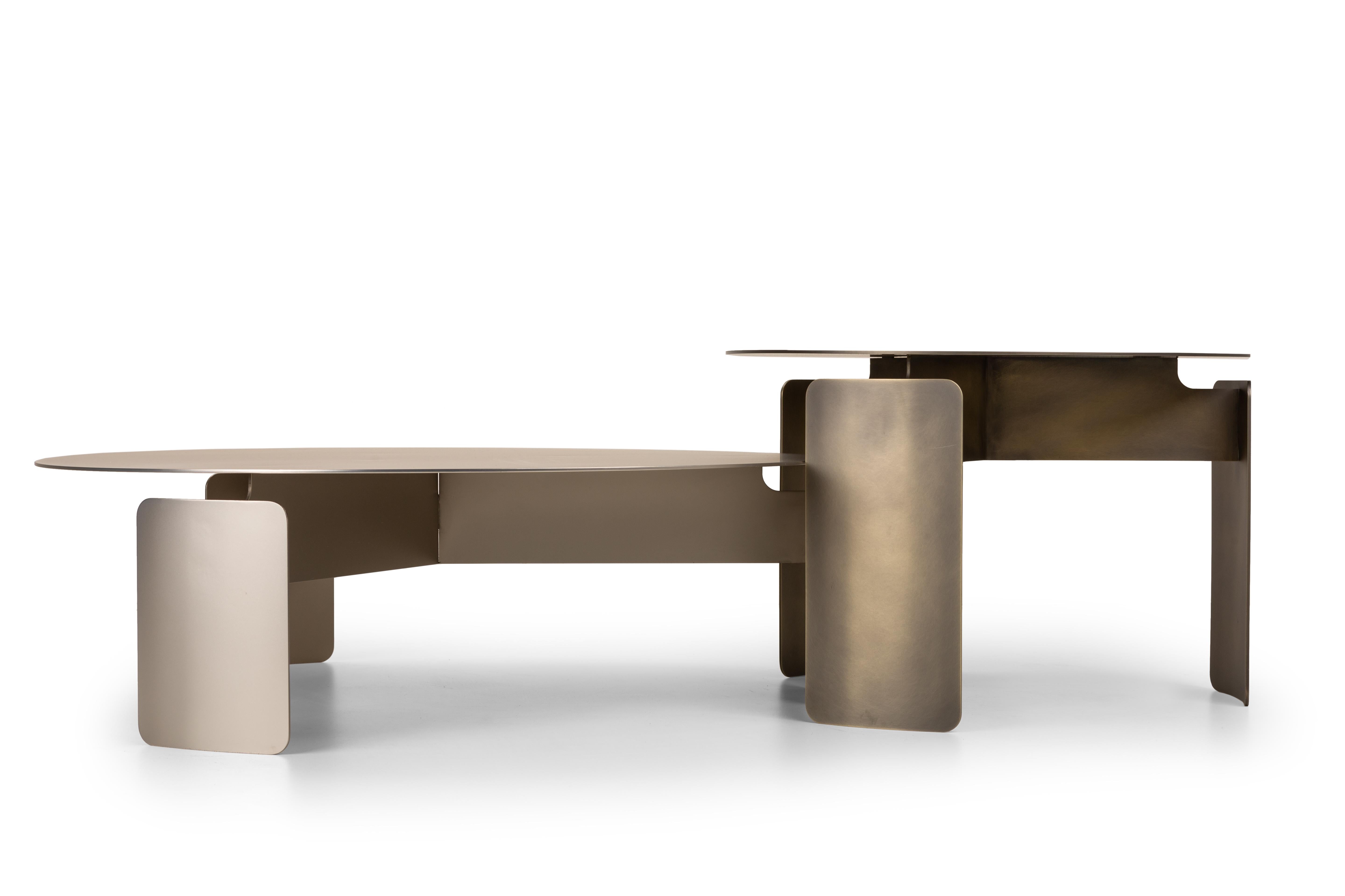 Table d'appoint Shirudo en finition or rose par Mingardo en vente 4