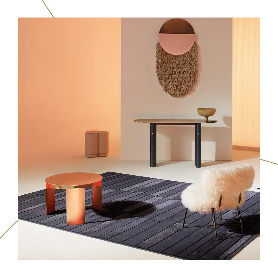 Shirudo Round Side Table/ Coffee Table, Matte Clouded Bronze Finish by Mingardo For Sale 6