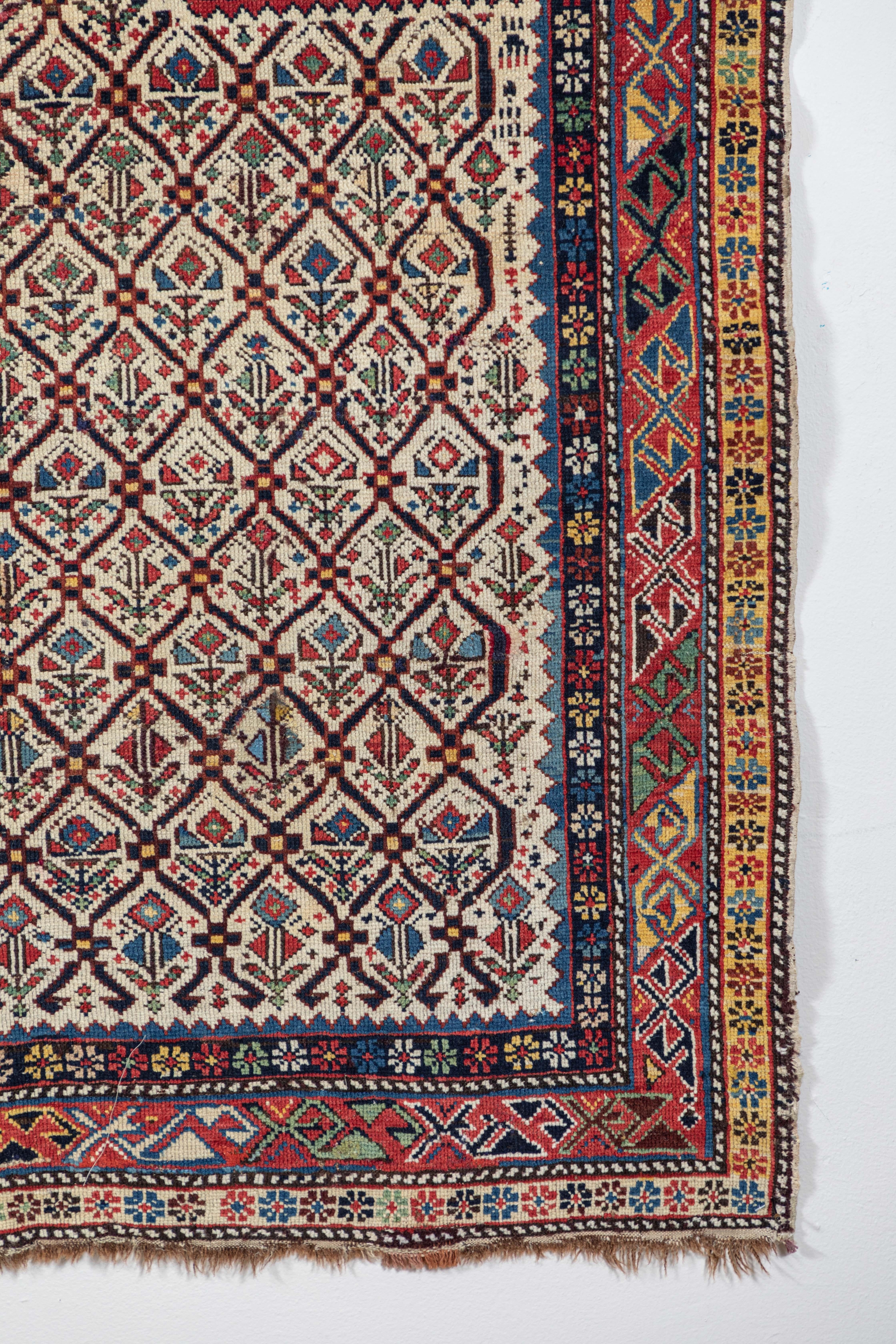 Armenian Shirvan 19th Century Caucasian Rug For Sale