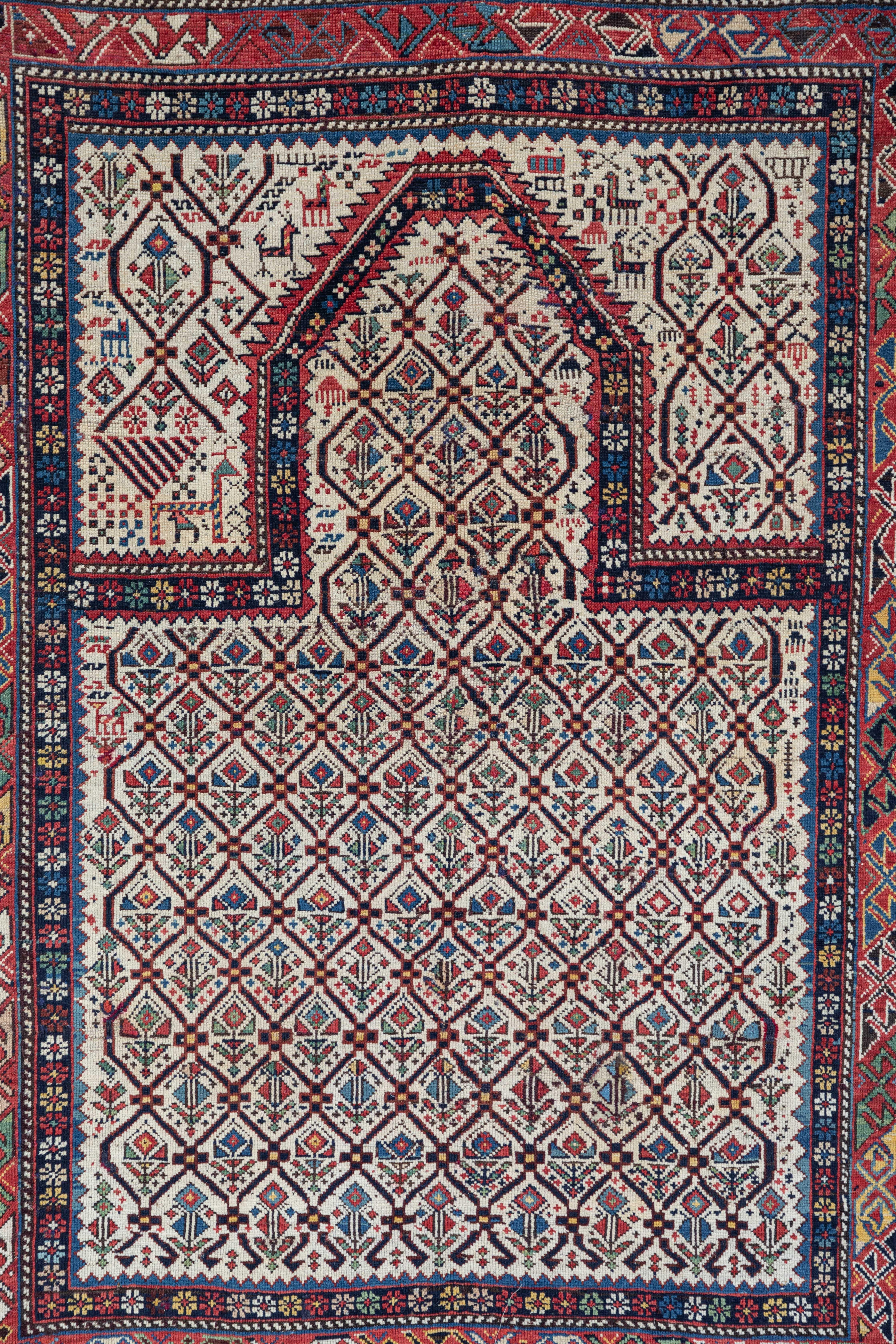 Shirvan 19th Century Caucasian Rug In Good Condition For Sale In Los Angeles, CA