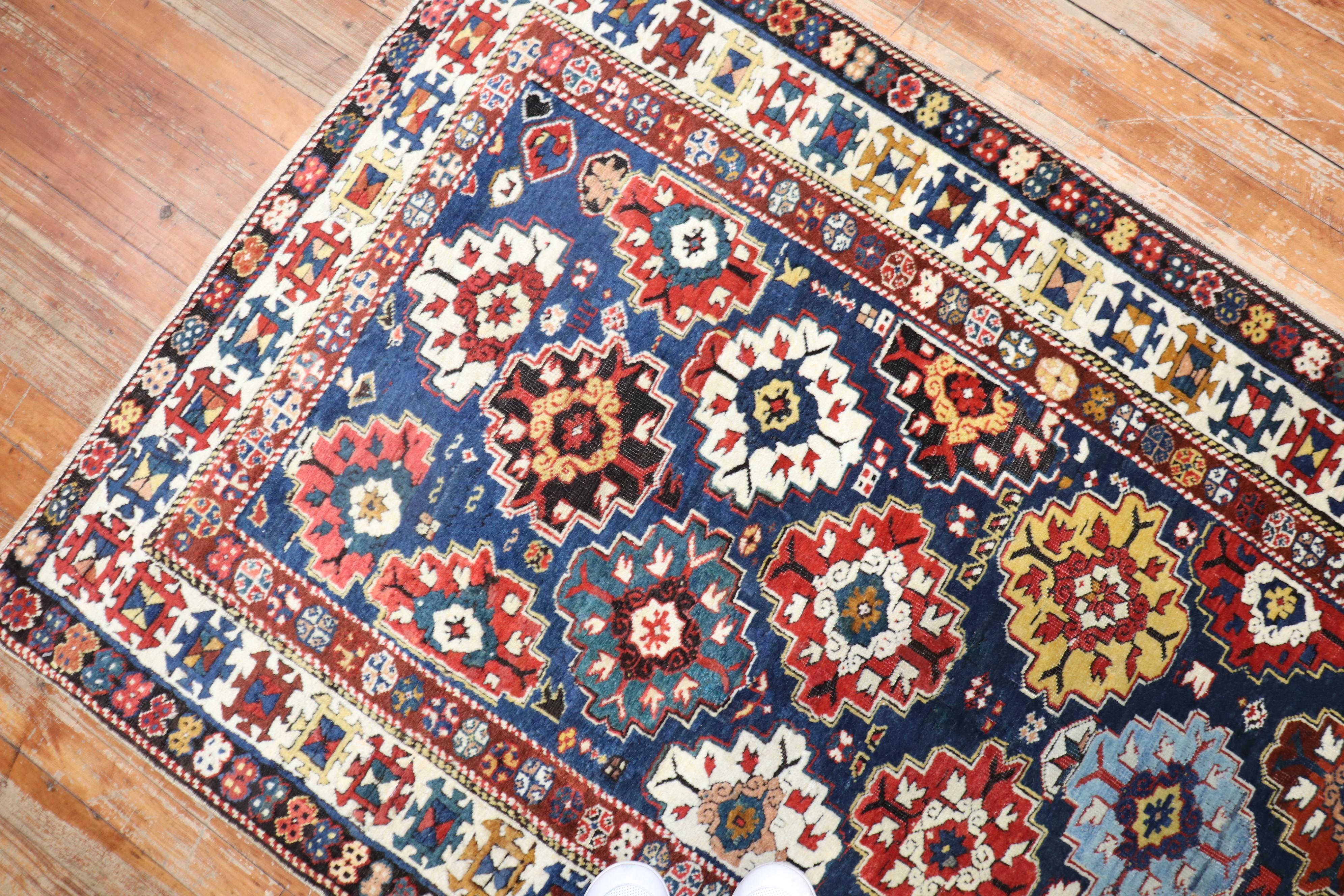 Shirvan Caucasian Tribal Runner In Good Condition For Sale In New York, NY