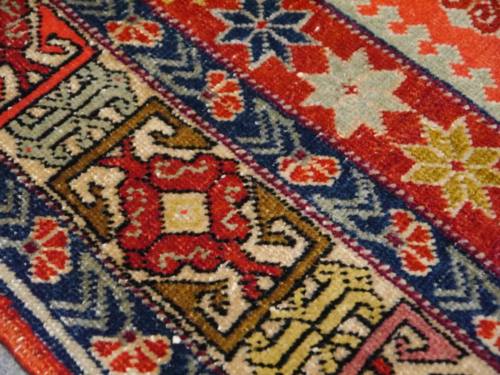 Wool Shirvan Caucasian Vintage Carpet