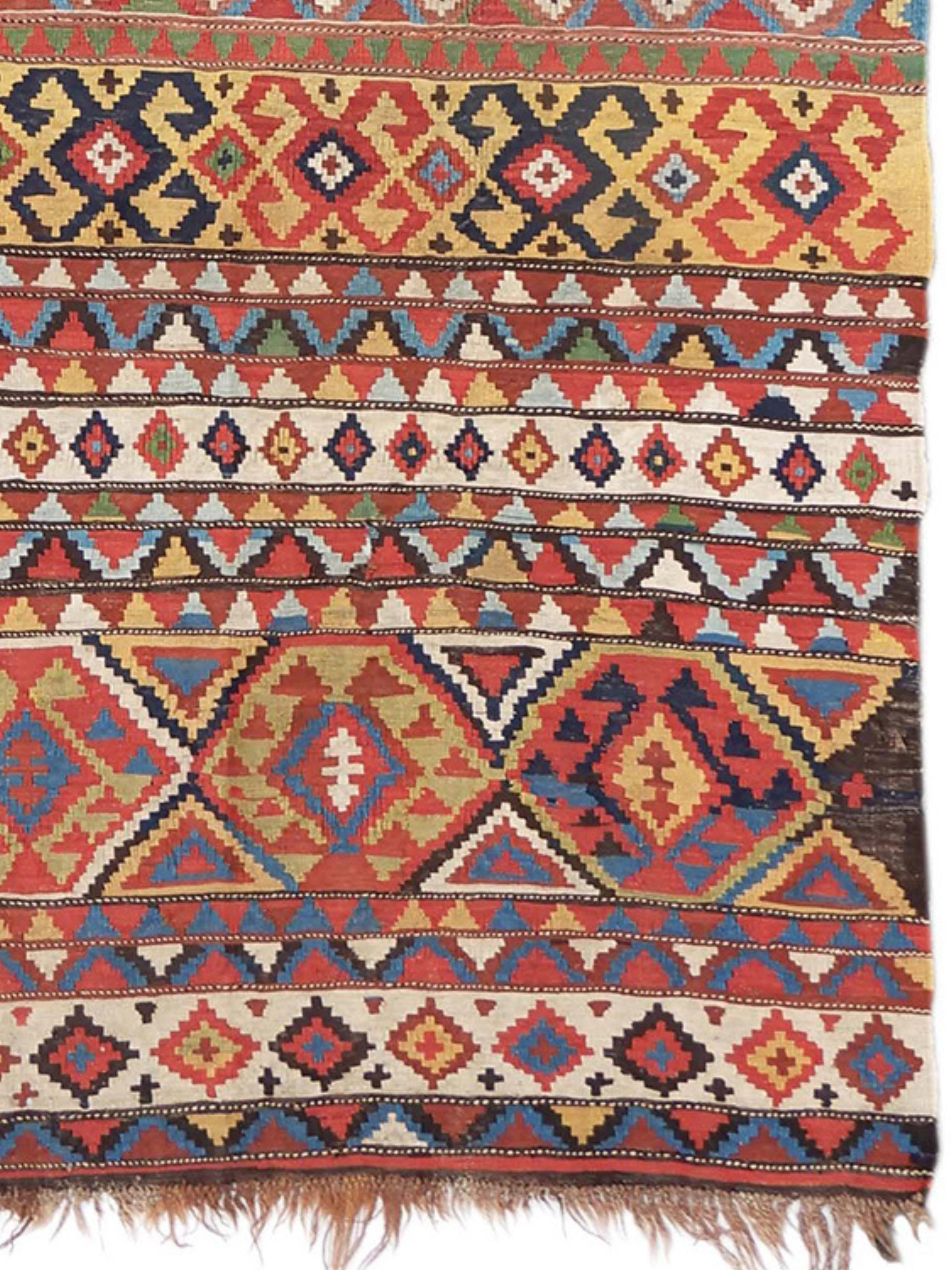 Shirvan-Kelim, spätes 19. Jahrhundert (Wolle) im Angebot