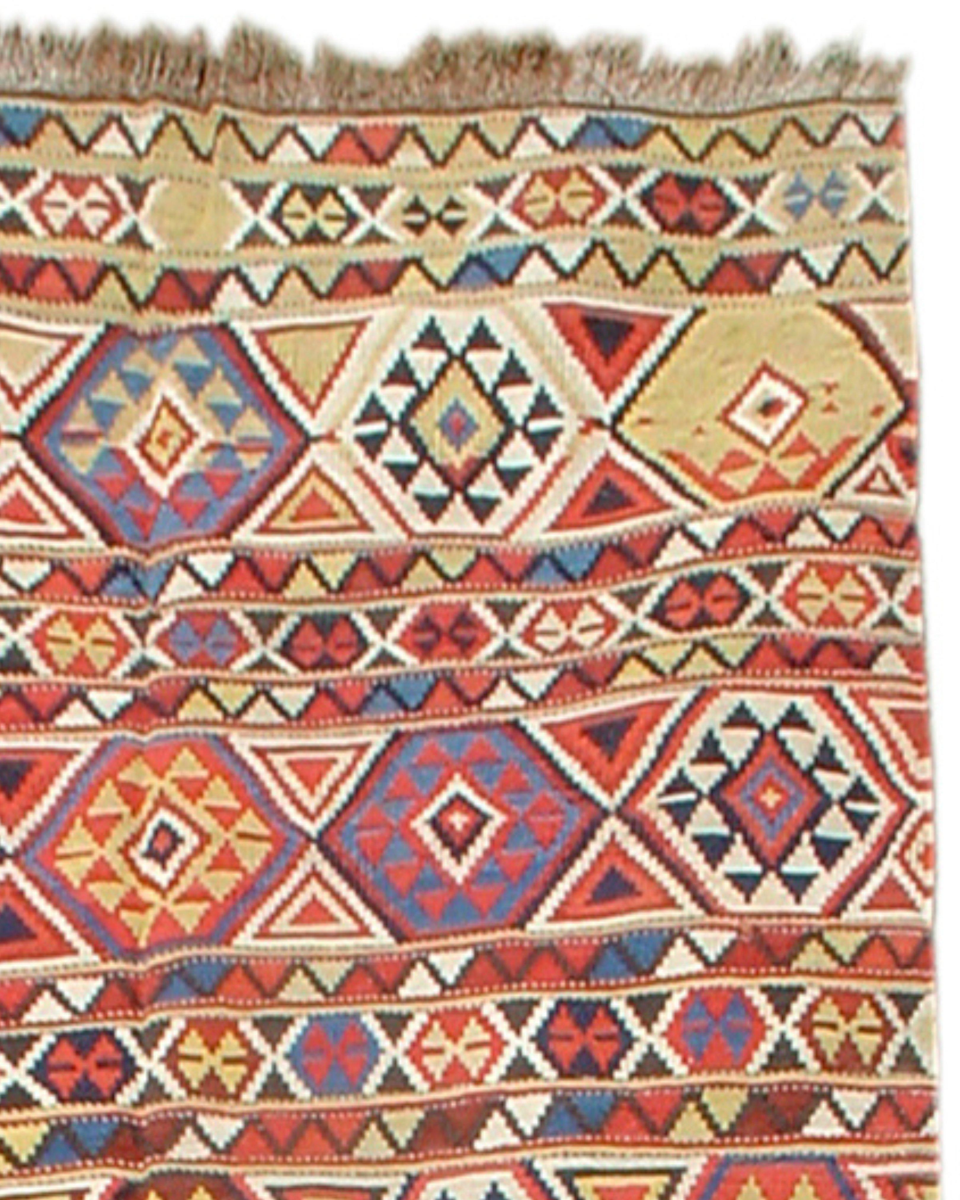 Caucasian Shirvan Kilim Rug, 19th Century For Sale