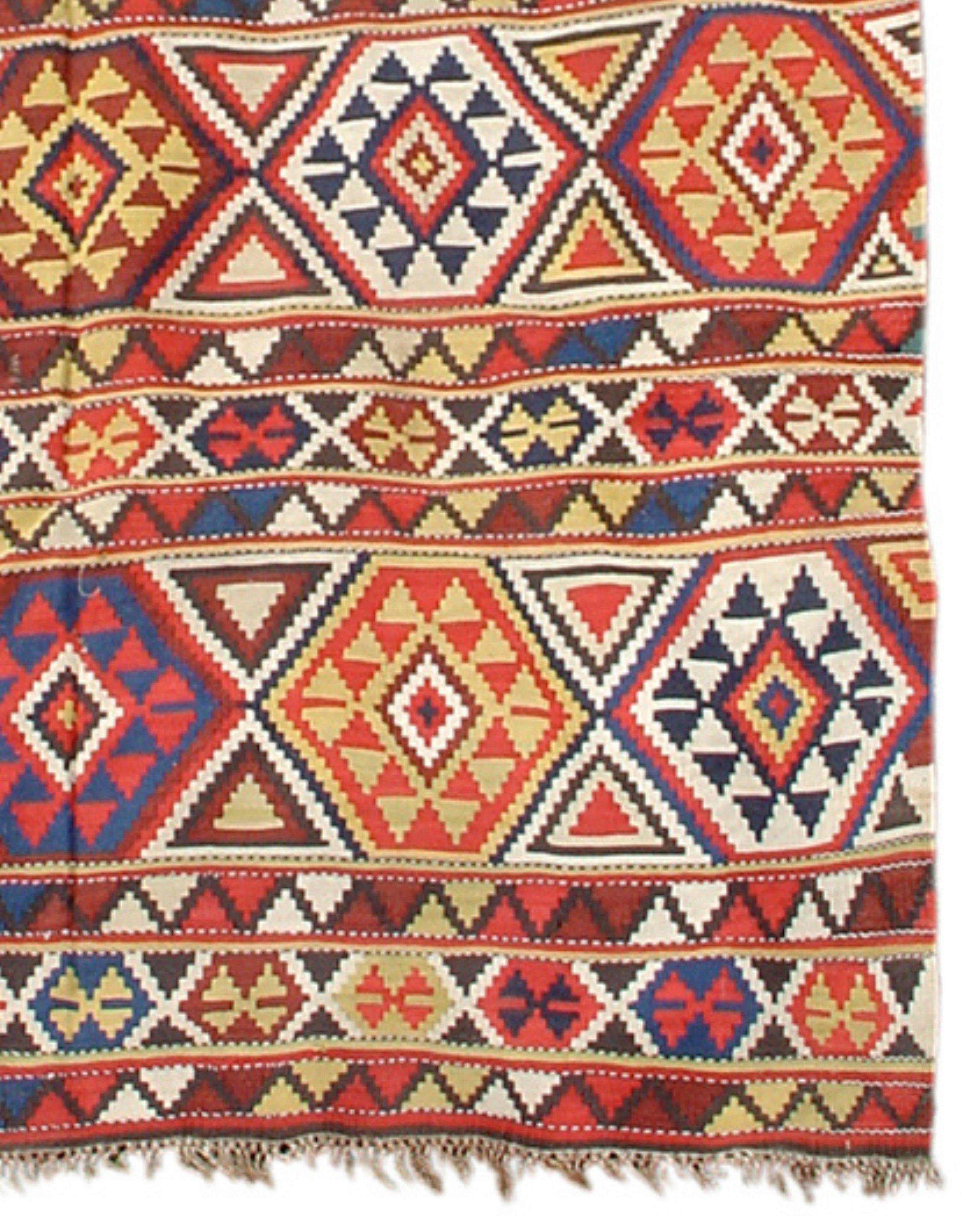 Wool Shirvan Kilim Rug, 19th Century For Sale