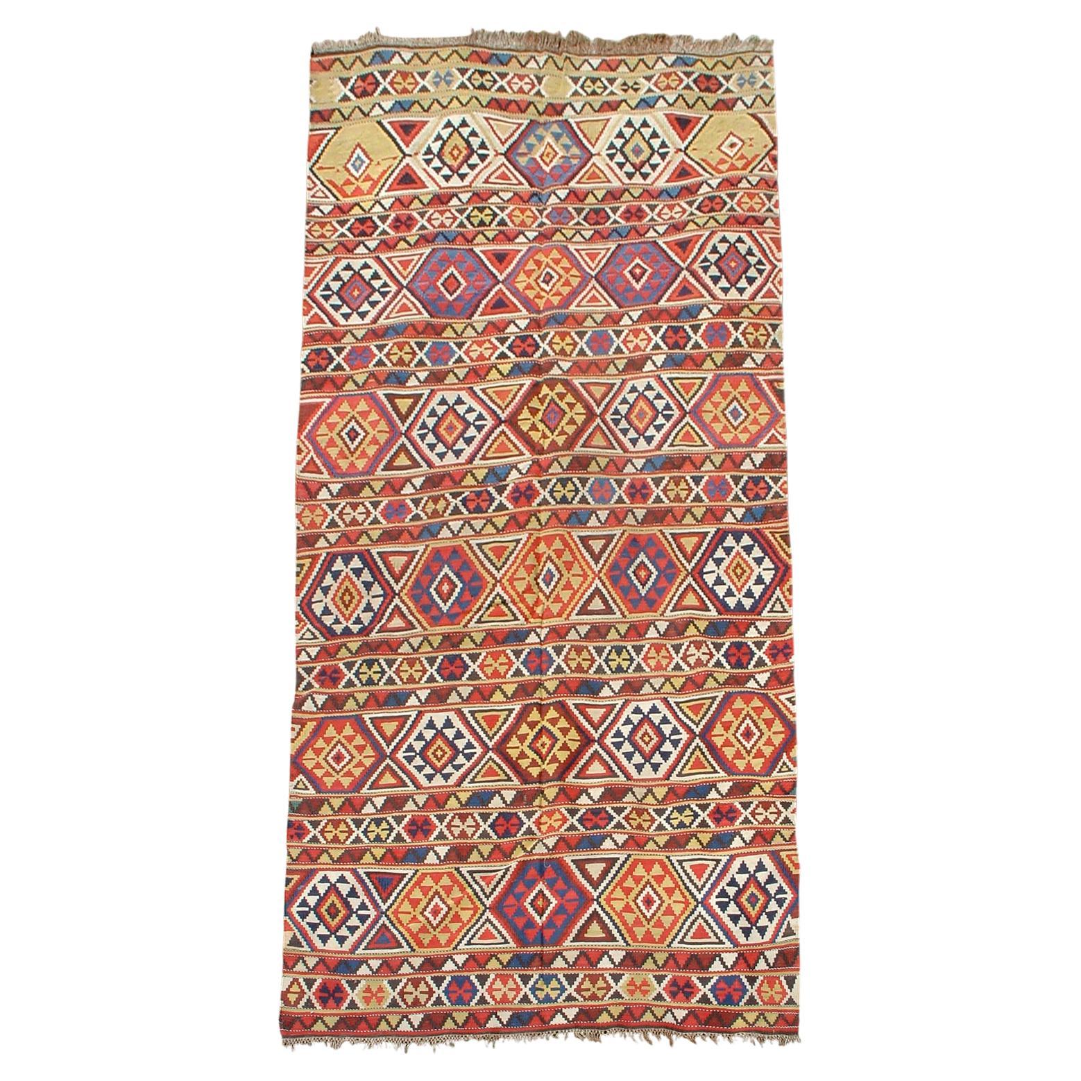 Antique Shirvan Kilim, 19th Century For Sale