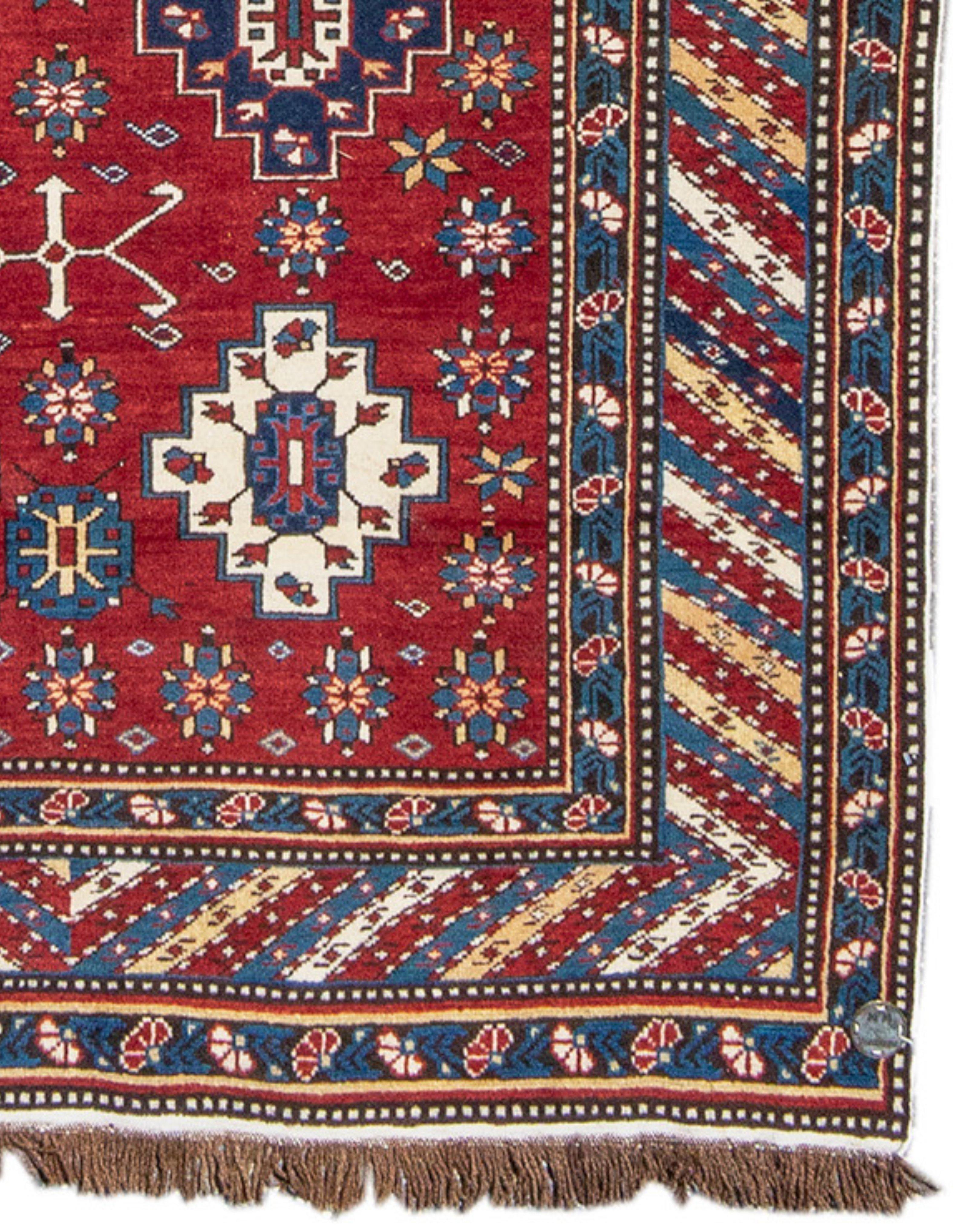 Antique Shirvan Long Rug, Late 19th Century

Once part of the renowned Meyer Müller collection of fine oriental rugs, this is a stellar example of weaving from the Shirvan area of the Caucasus. Often, rugs of this type are seen with a busy, almost