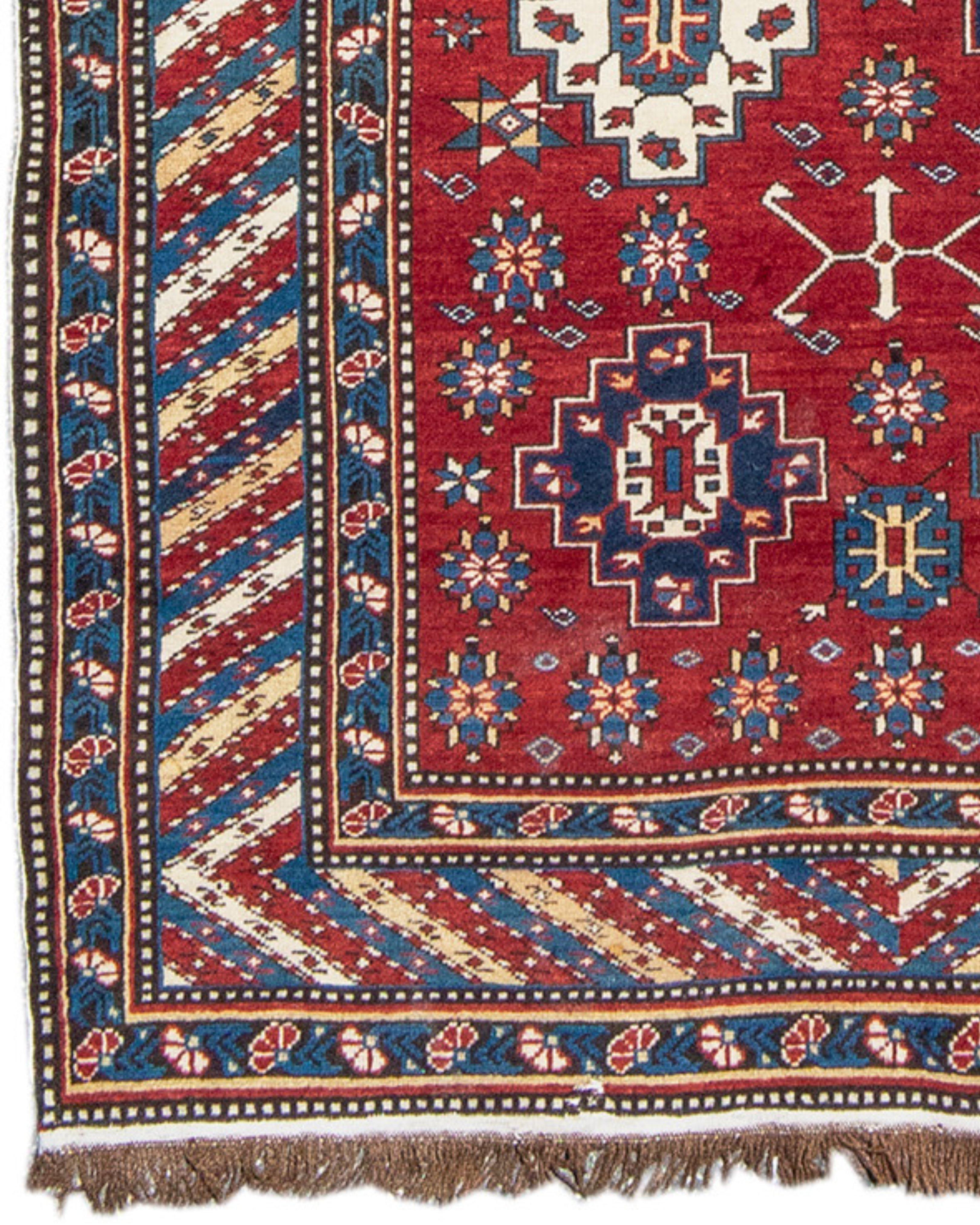 Caucasien Tapis long ancien de Shirvan, fin du 19e siècle en vente