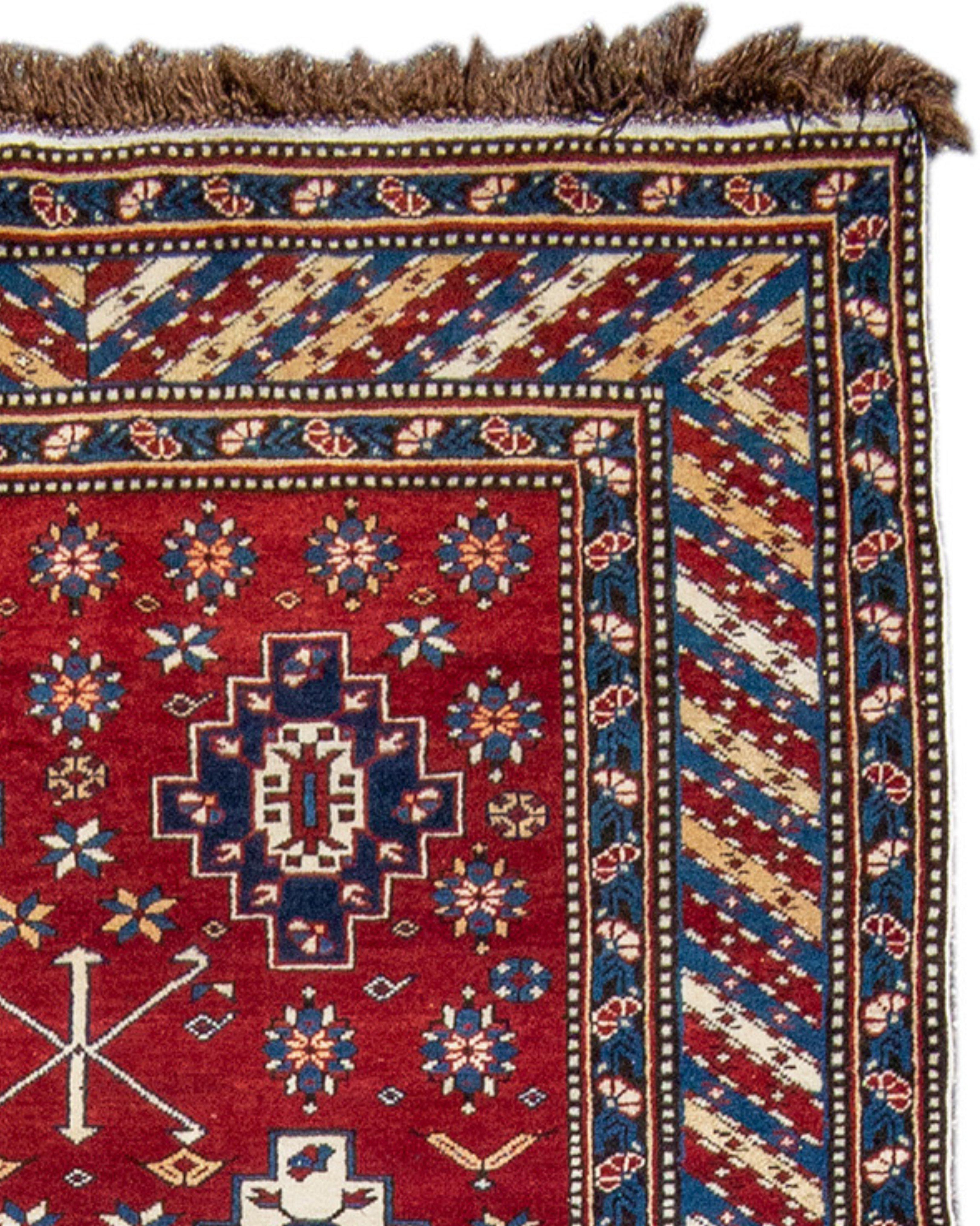 Antique Shirvan Long Rug, Late 19th Century In Excellent Condition For Sale In San Francisco, CA
