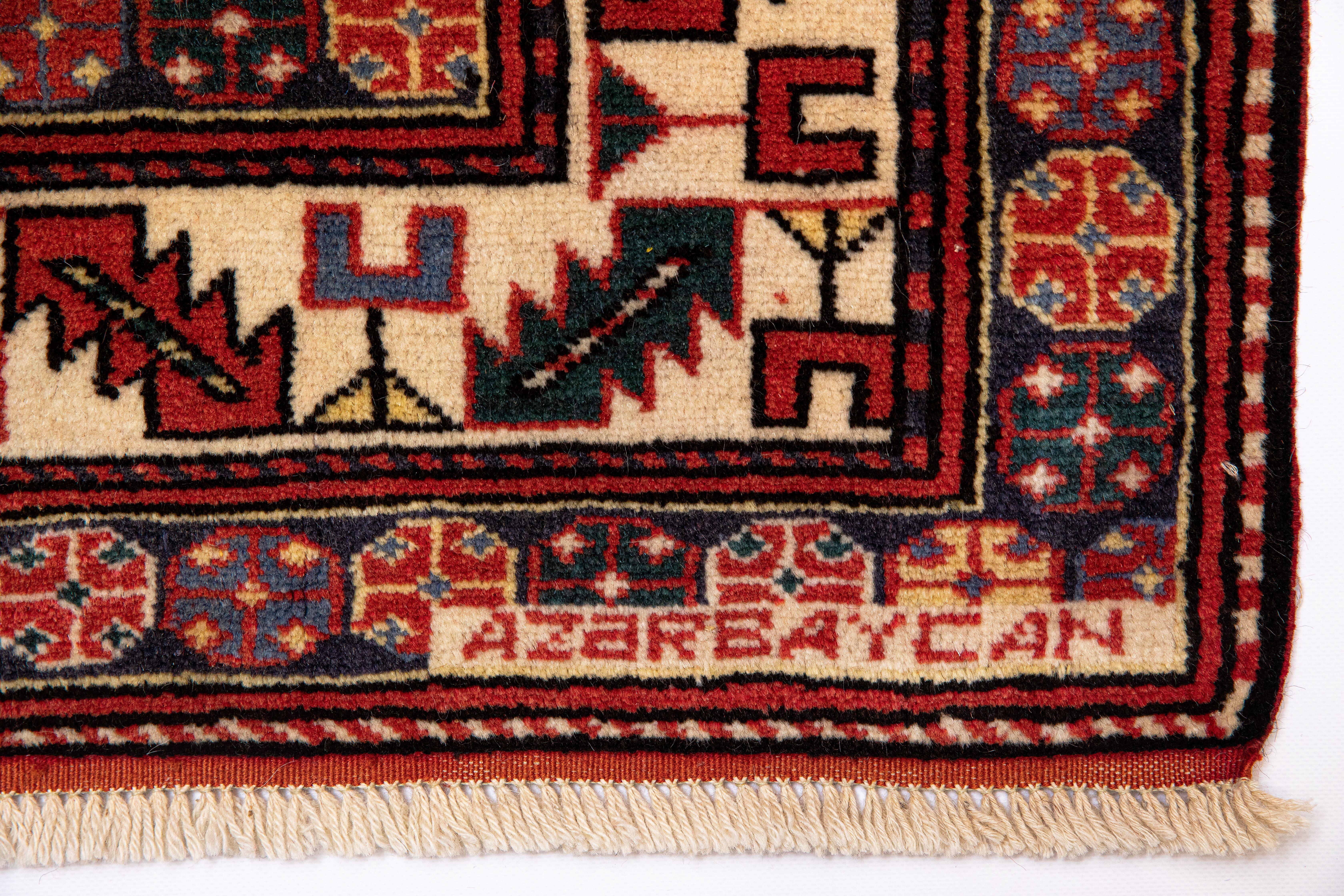 Contemporary Shirvan Museum Curated, New Handmade Caucasian Carpet For Sale