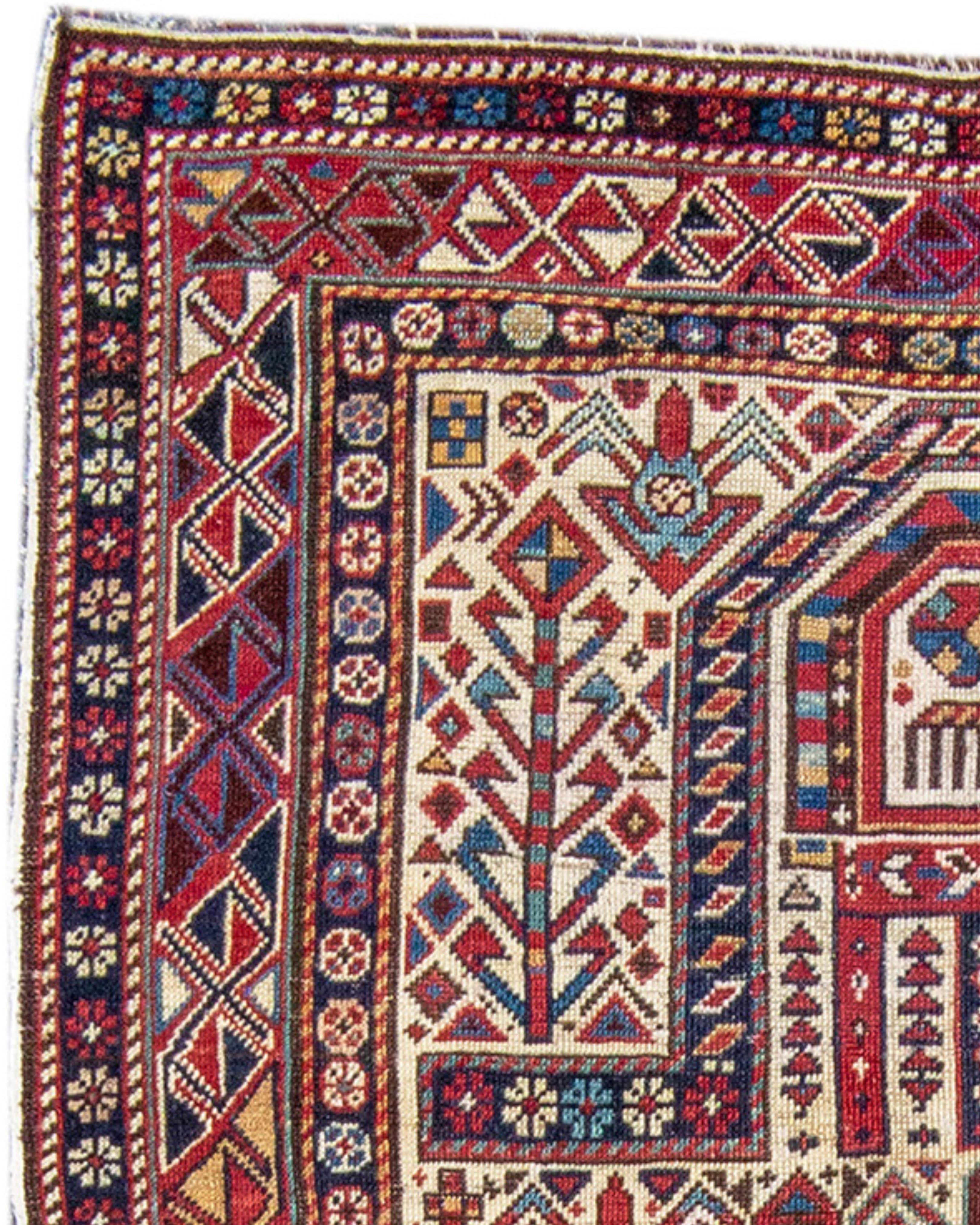 Caucasian Shirvan Prayer Rug, 19th century For Sale