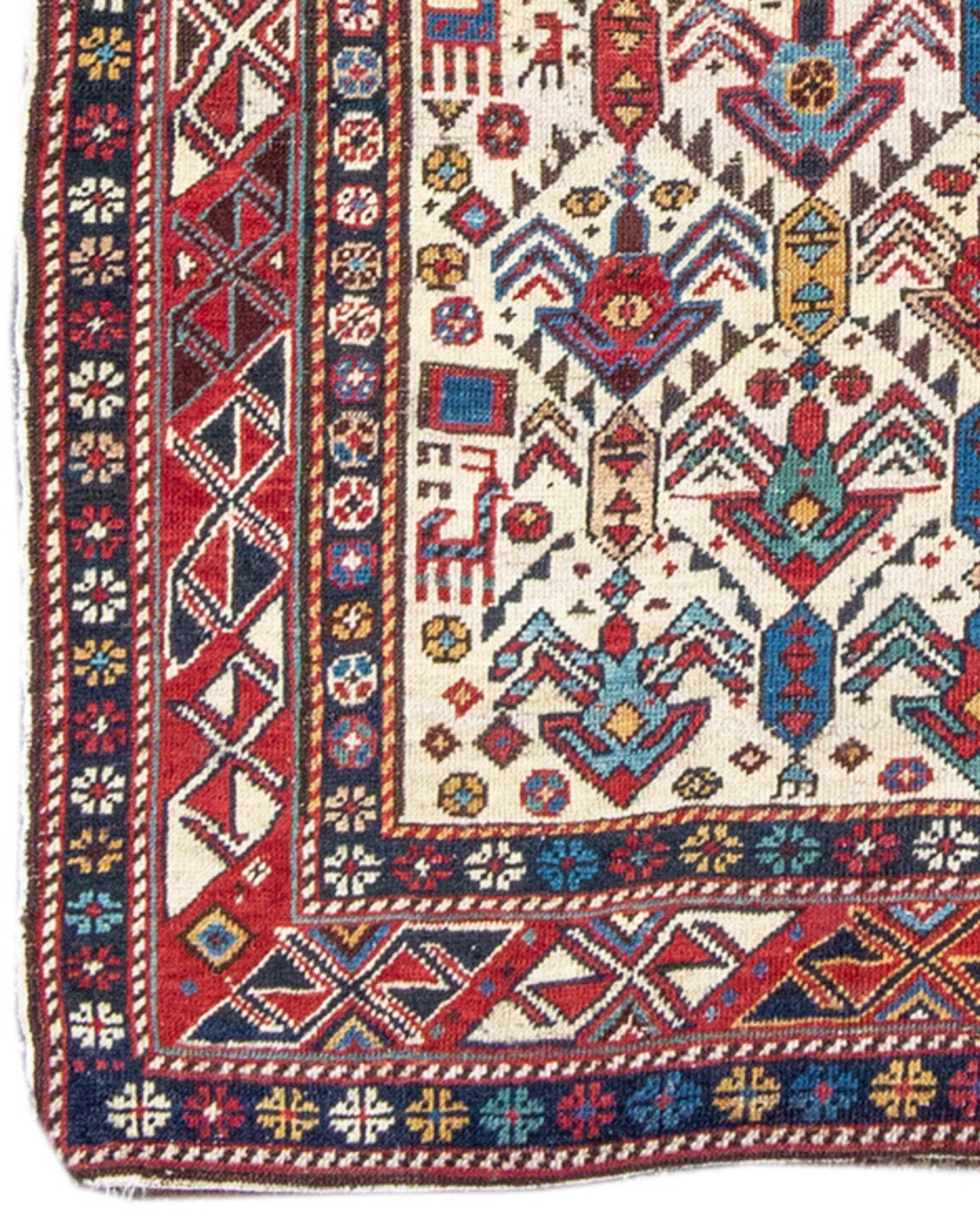 Hand-Knotted Shirvan Prayer Rug, 19th century For Sale