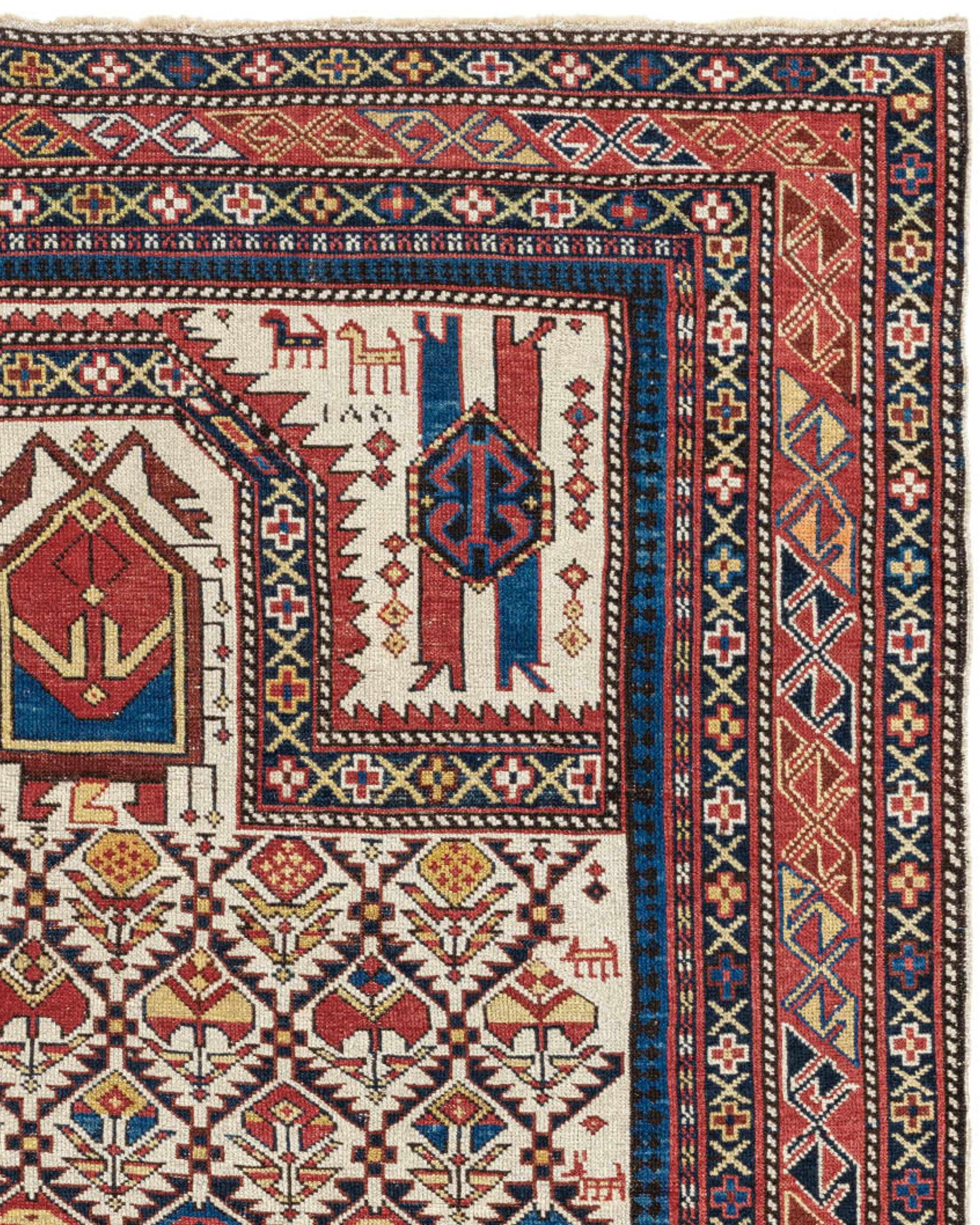 Antique Shirvan Prayer Rug, Late 19th Century

Additional Information:
Dimensions: 3'8