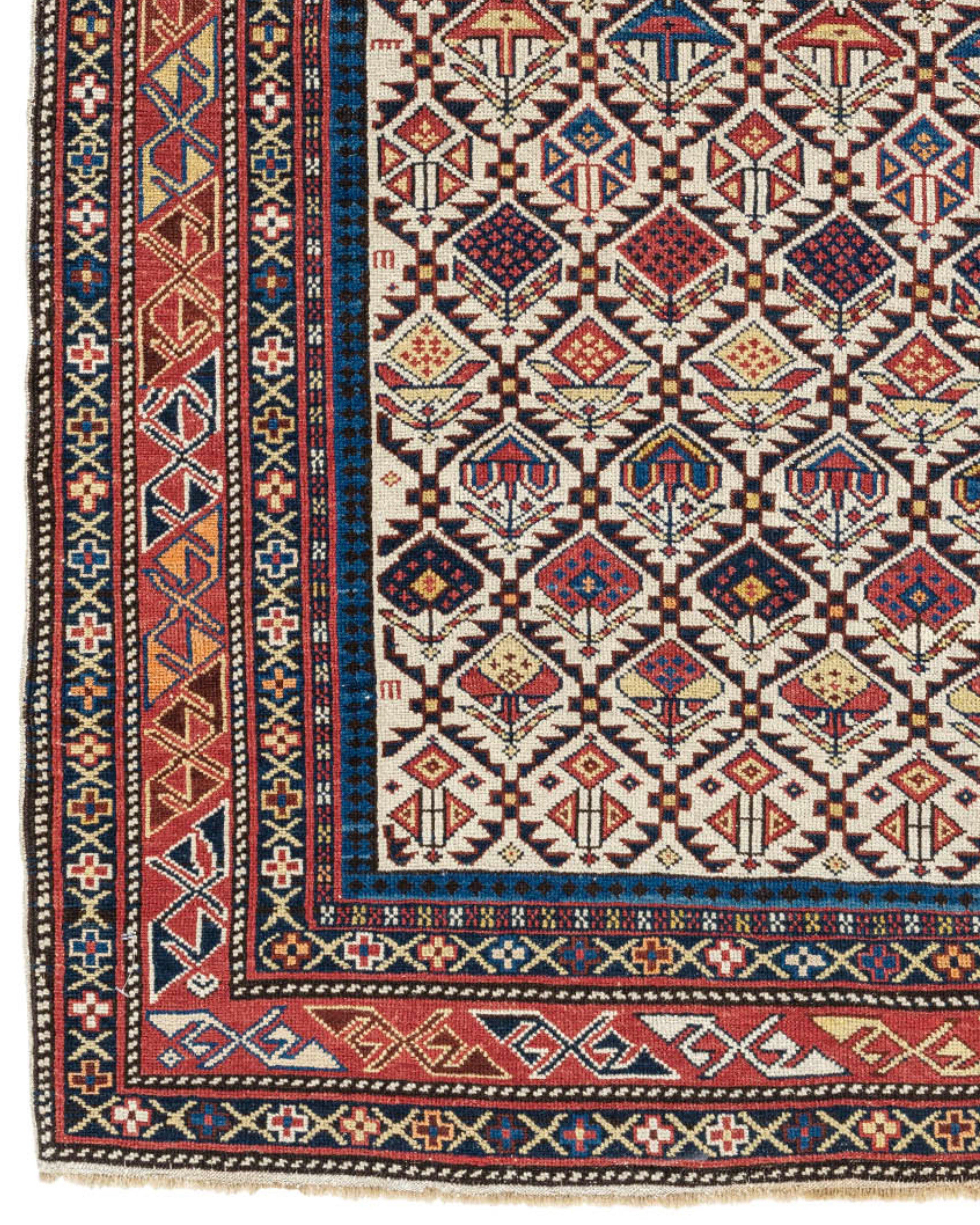 Hand-Knotted Shirvan Prayer Rug, Late 19th Century For Sale