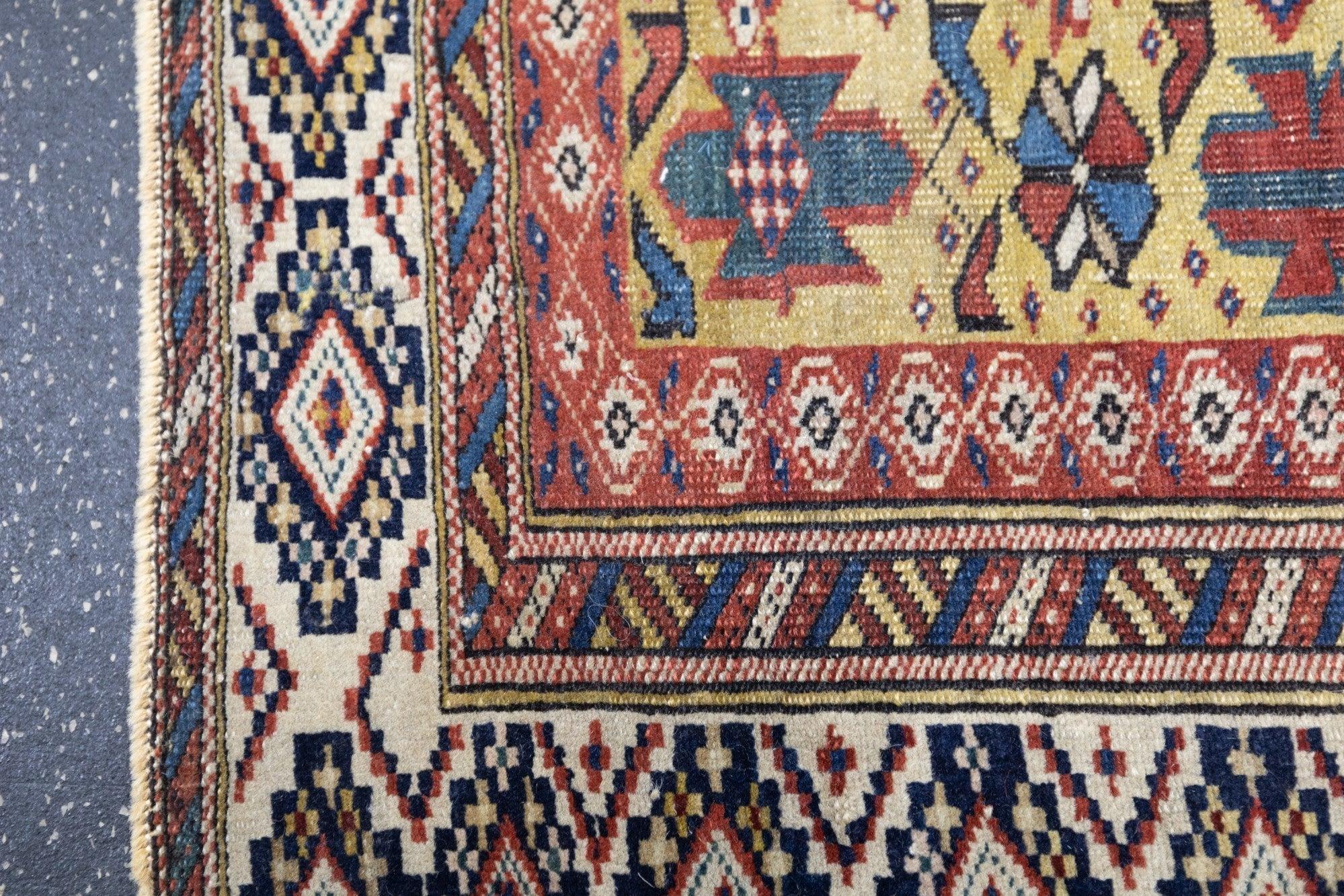 Wool Shirvan Rug 3'5'' x 5'5'' For Sale