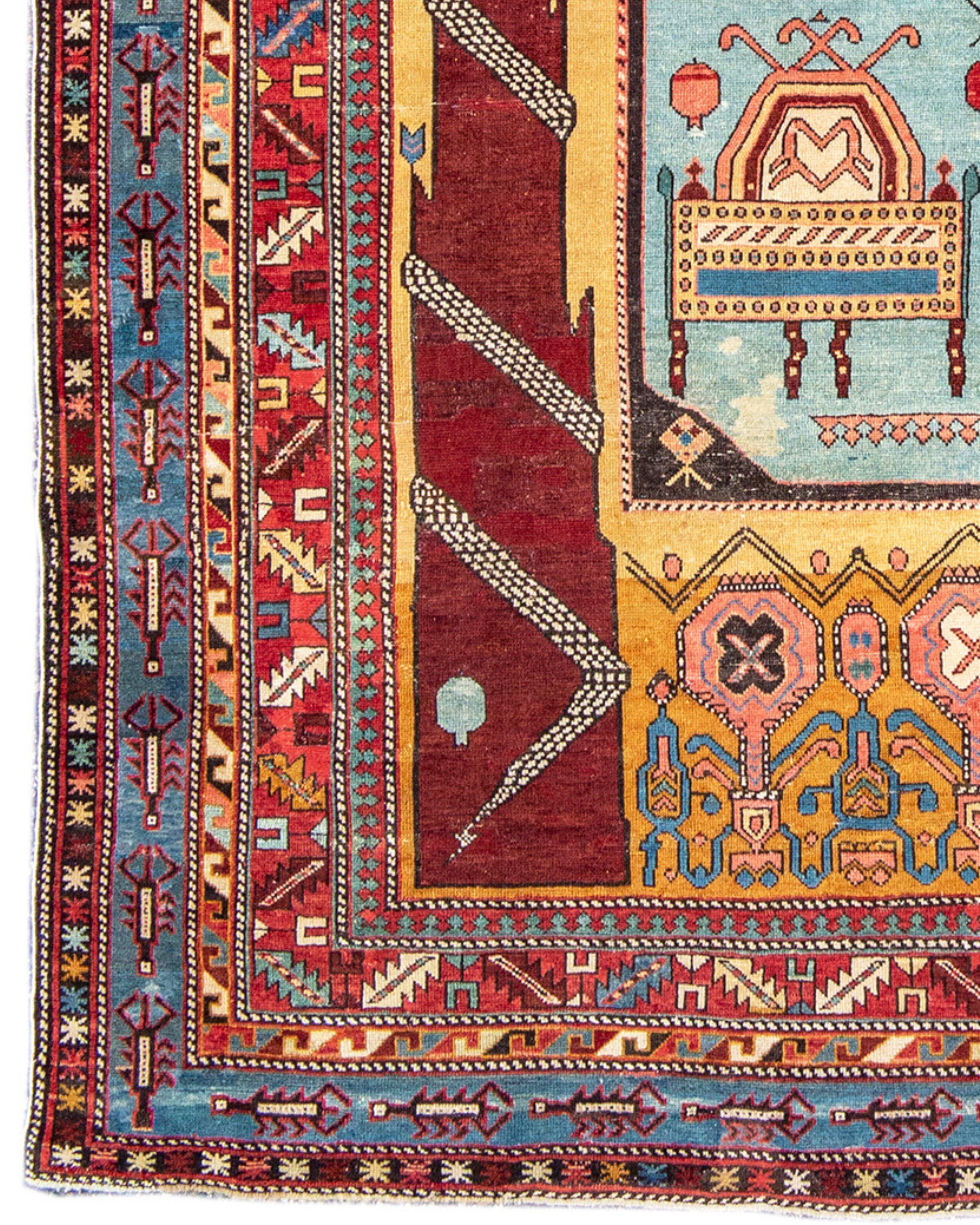 Hand-Woven Antique Shirvan Rug, c. 1900 For Sale