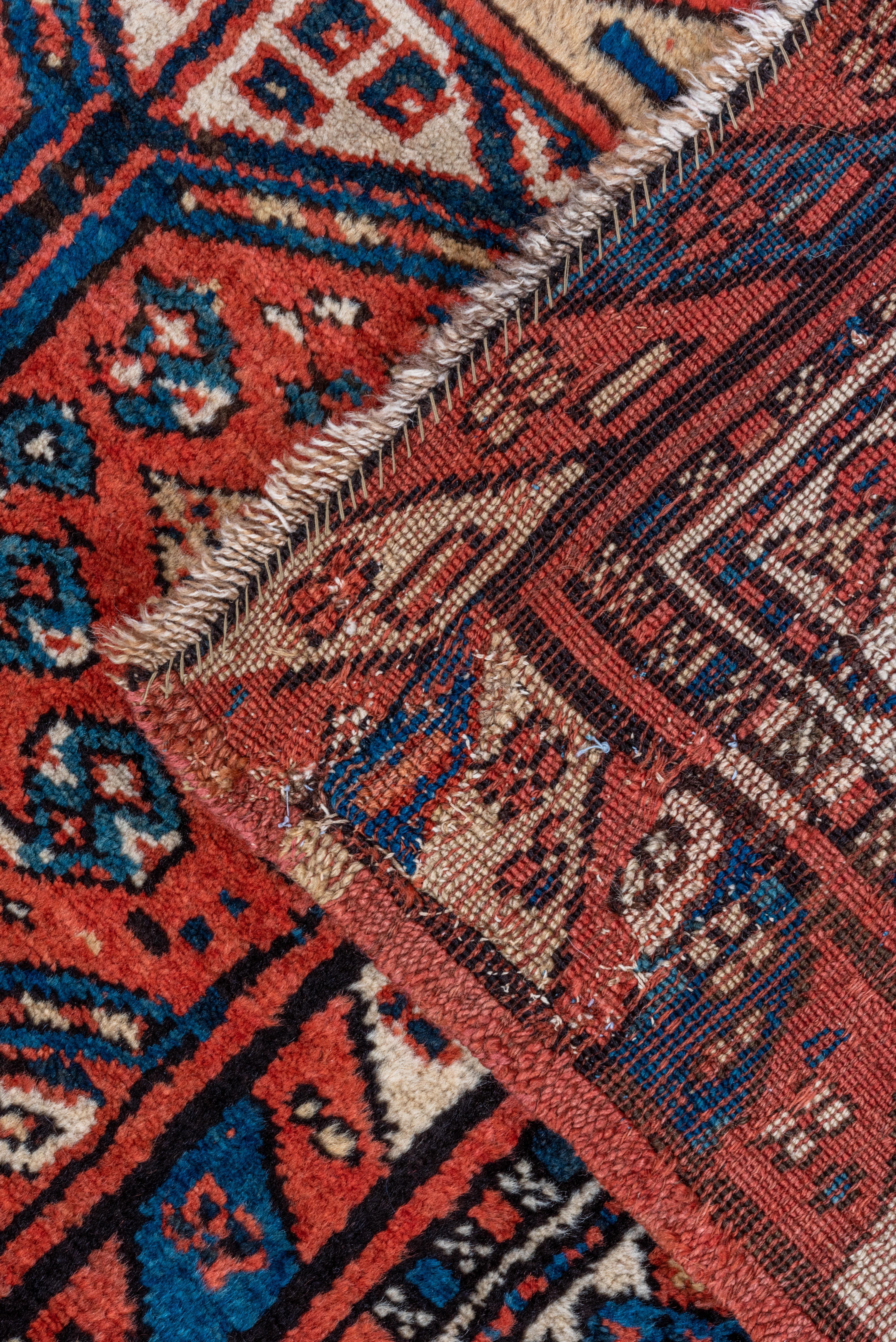 Shirvan Rug – Hexagonal Medallion Pattern in Rich Reds and Blues For Sale 2