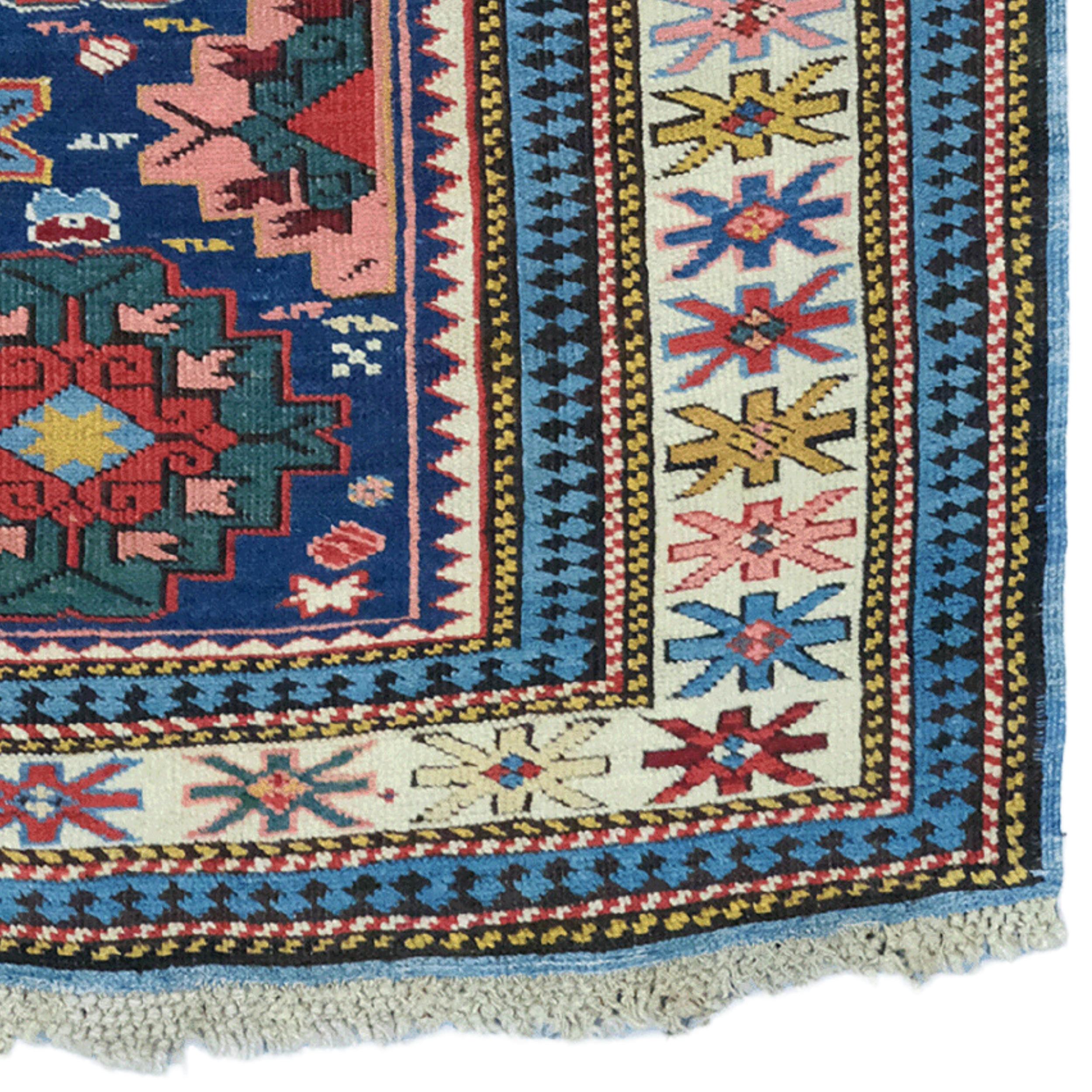 Alfombra Shirvan - Alfombra caucásica Shirvan de mediados del siglo XIX Lana en venta