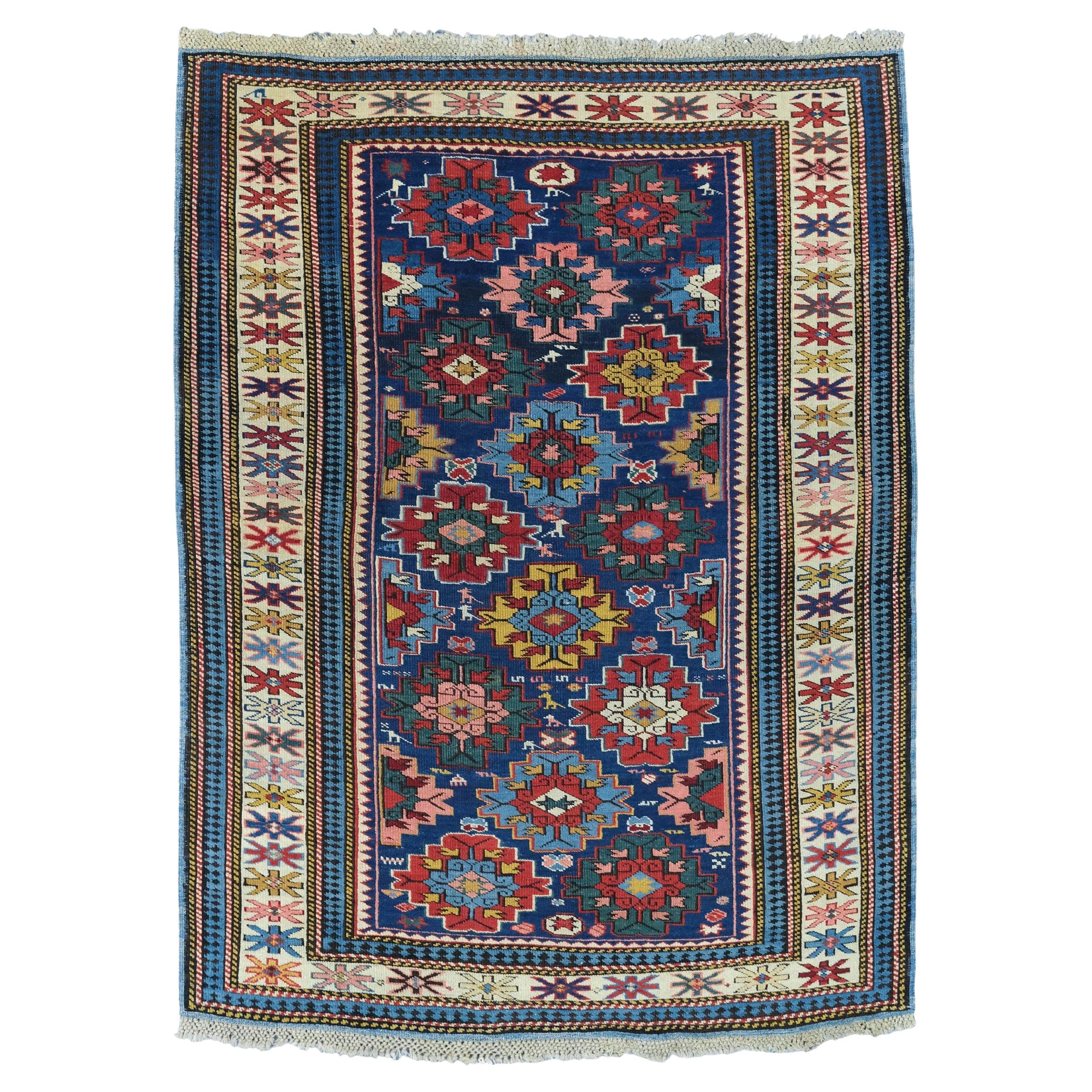 Tapis de Shirvan - Tapis de Shirvan caucasien du milieu du 19e siècle