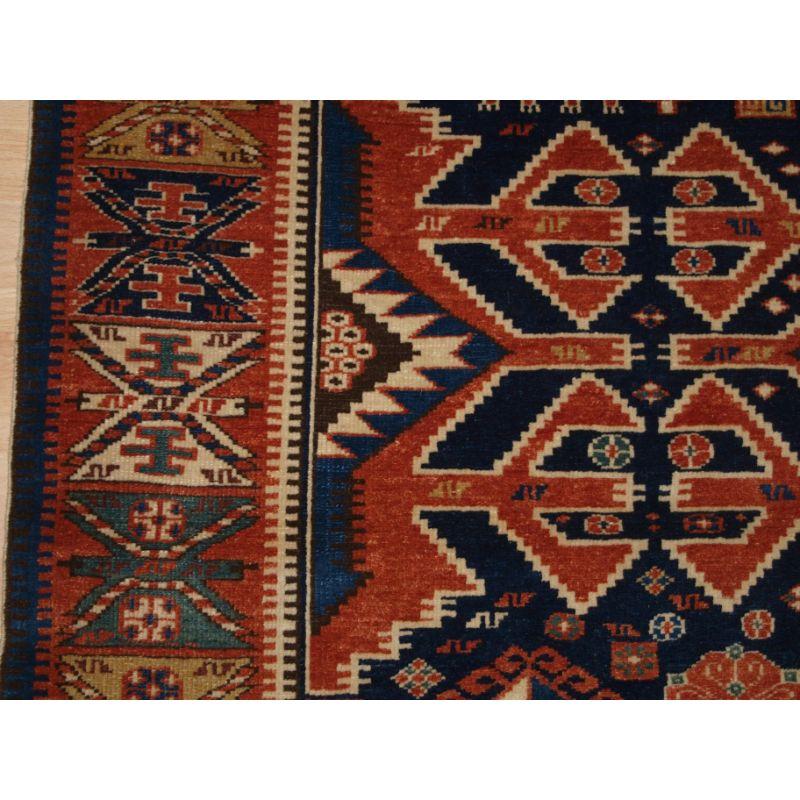 Caucasian Shirvan Rug, with a Design Inspired by Kilims from the Kuba Region For Sale