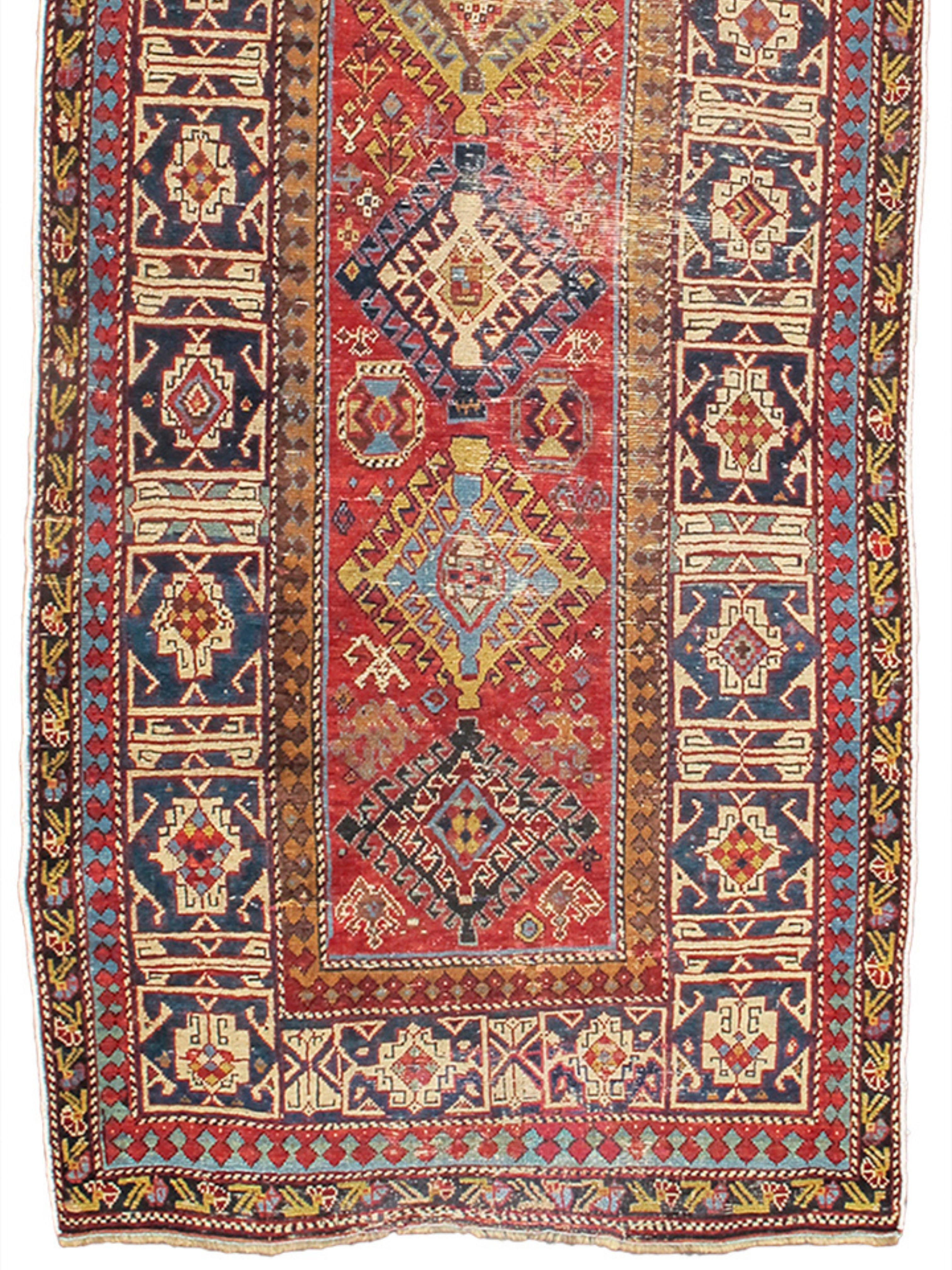 Shirvan-Läufer, Mitte des 19. Jahrhunderts (Handgeknüpft) im Angebot