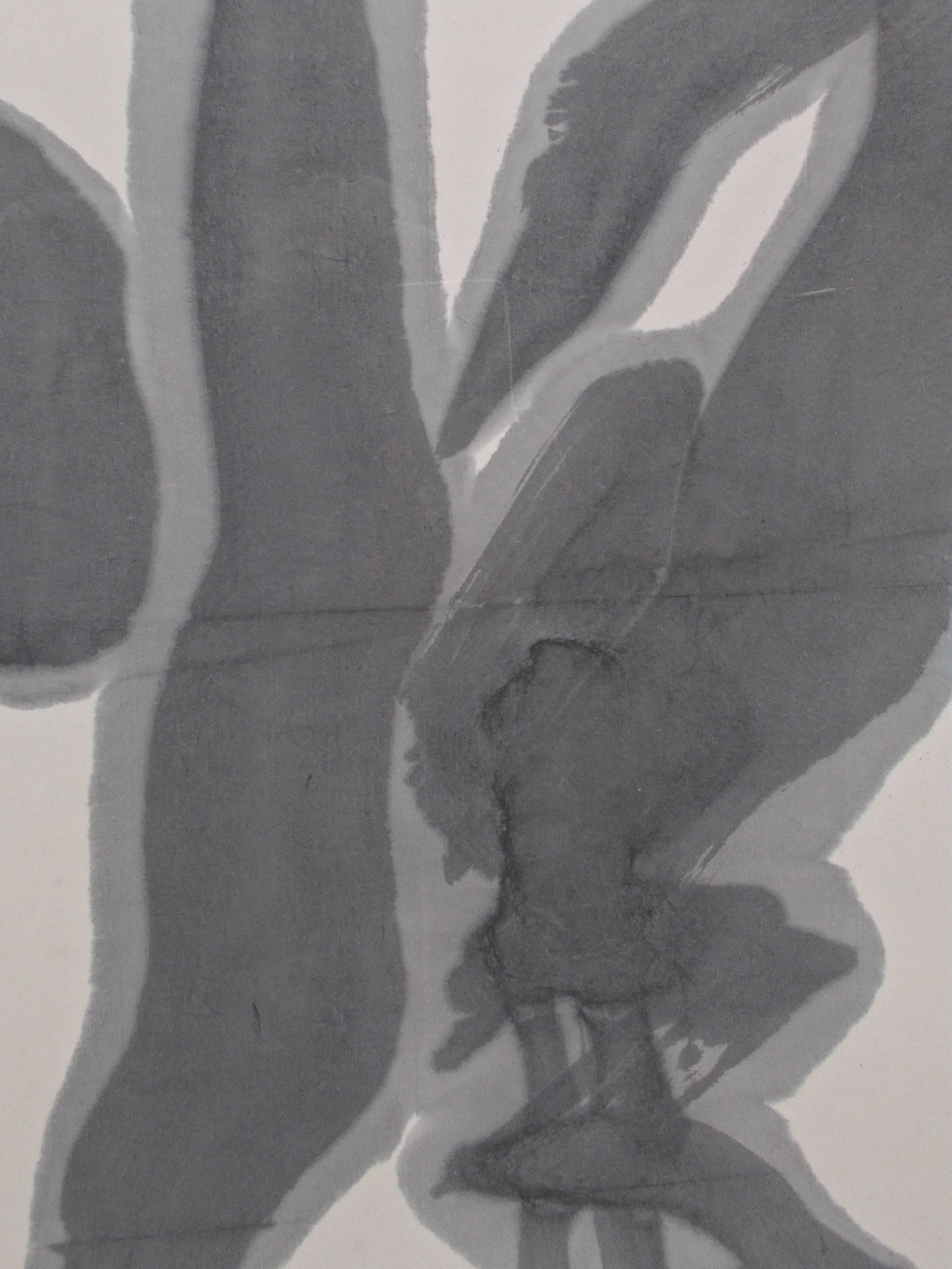 Shiryu Morita „Ki-Return“ Sumi-Tinte auf Papier Kalligrafie-Zeichnung (Moderne) im Angebot