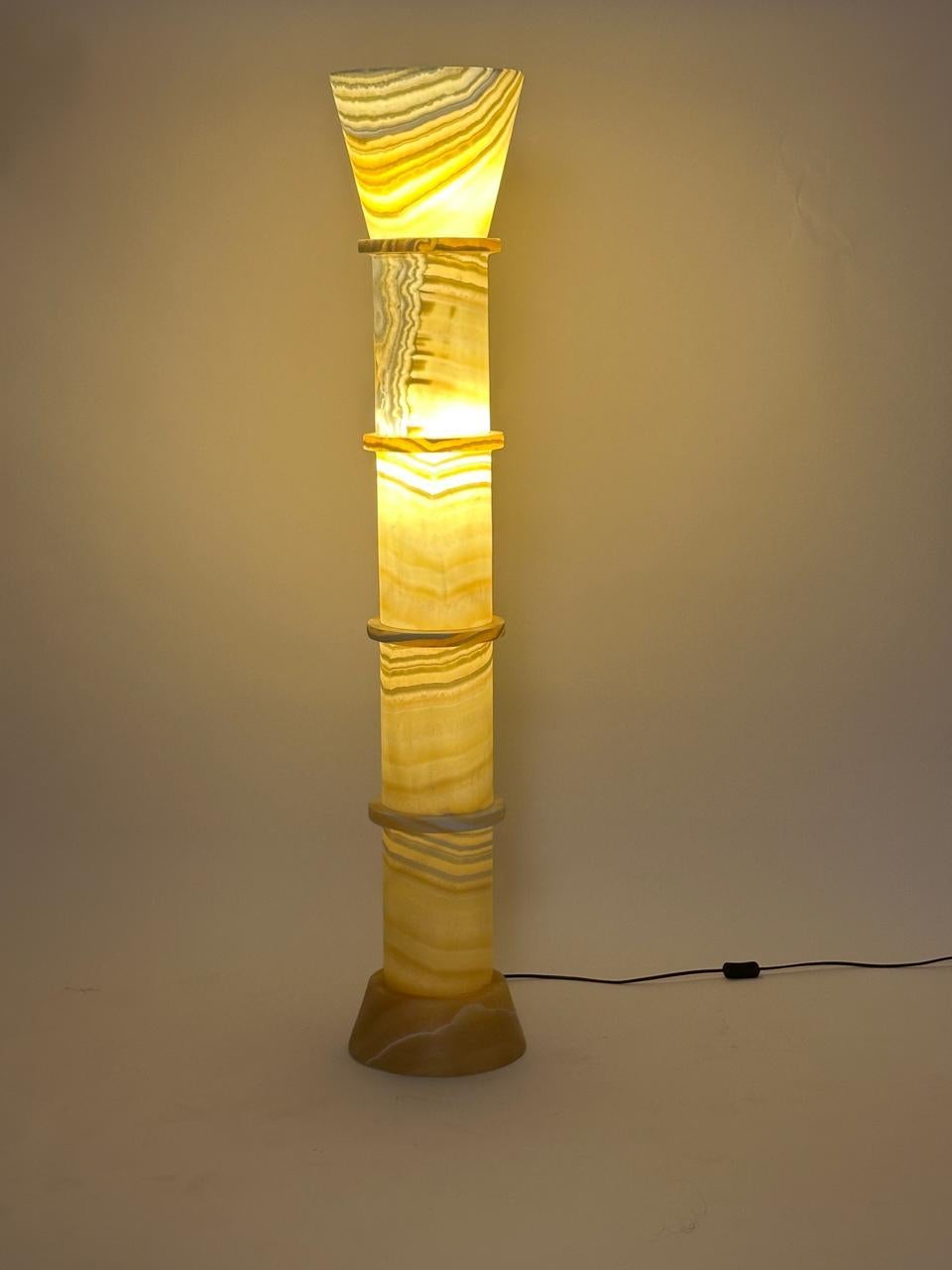 Carved Nefer Floor Lamp For Sale
