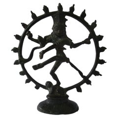 Antique Shiva Statue Nataraja Dancing Bronze Sculpture