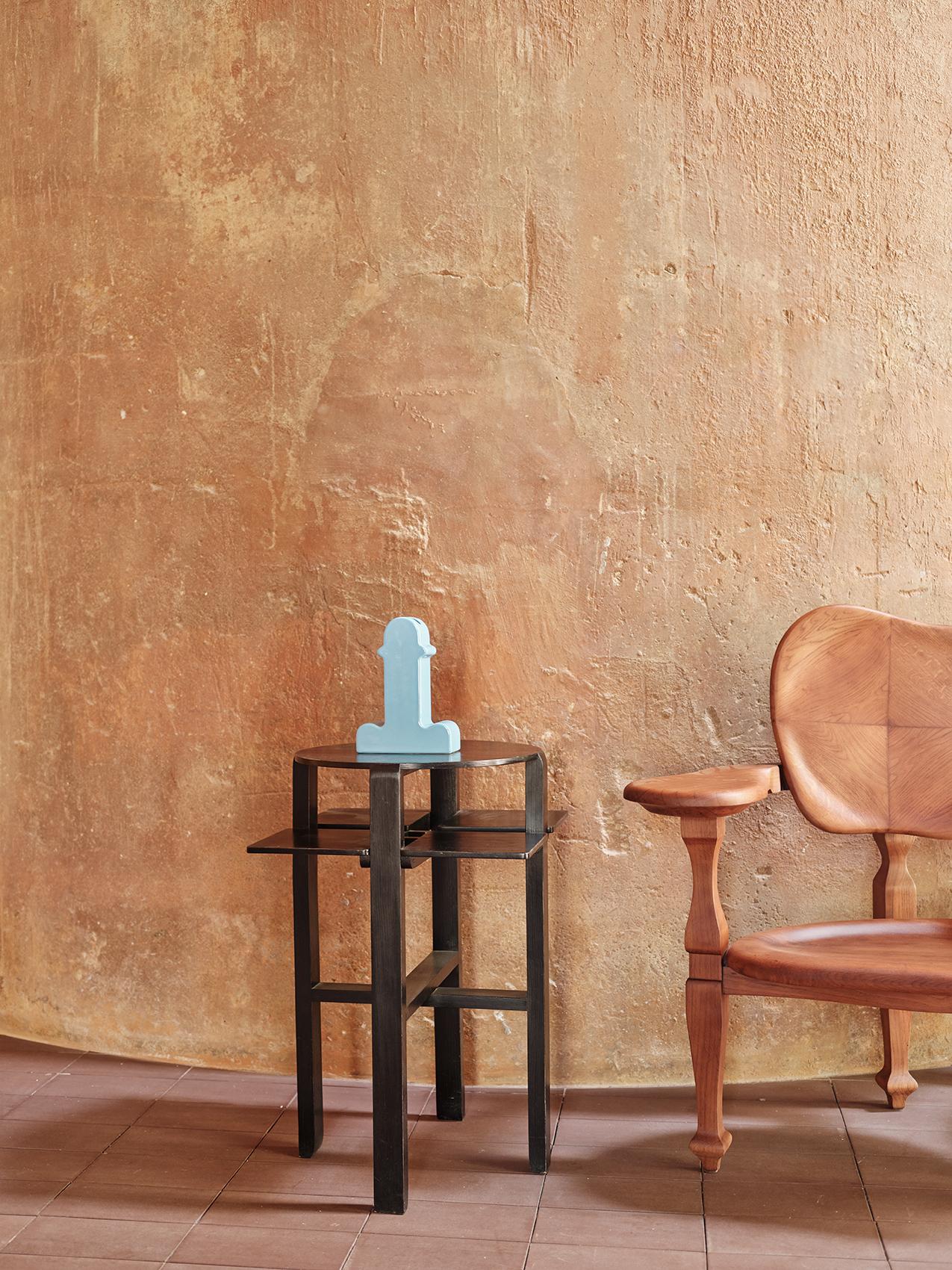 Jarrón Shiva, Azul de Ettore Sottsass , Cerámica esmaltada, España, 1971 en venta 4