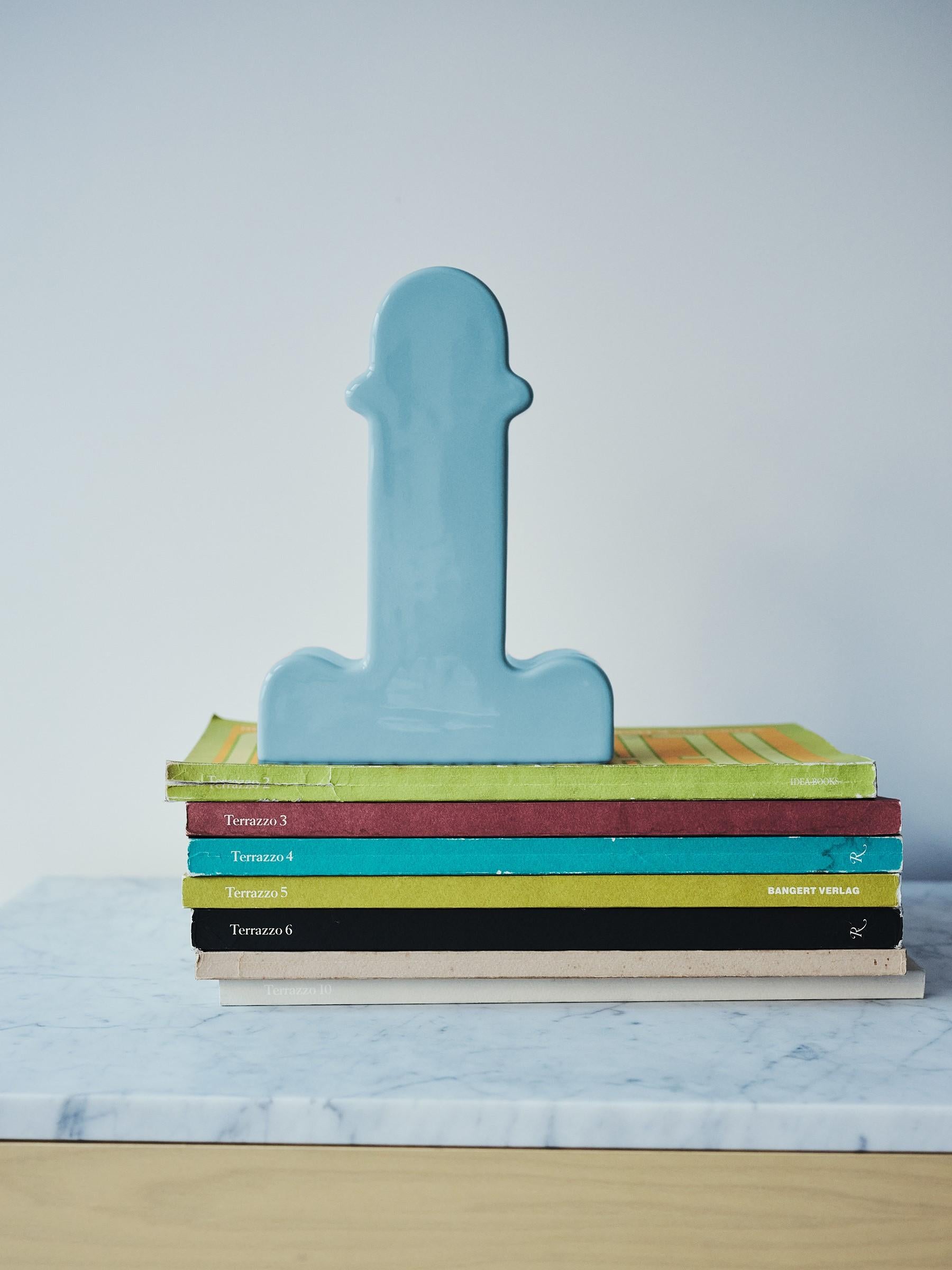 Shiva Vase, Blue by Ettore Sottsass , Glazed Ceramic, Spain, 1971 In New Condition For Sale In Barcelona, ES
