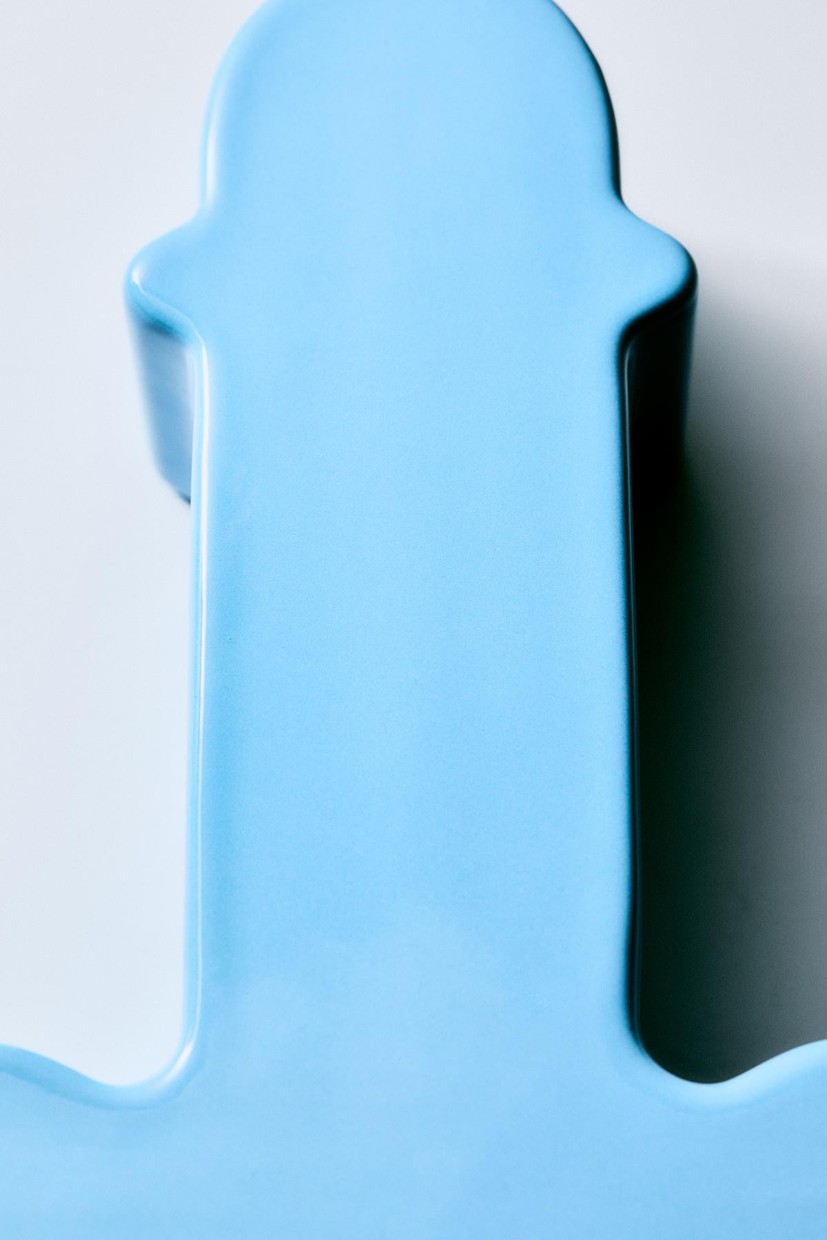 Jarrón Shiva, Azul de Ettore Sottsass , Cerámica esmaltada, España, 1971 en venta 1