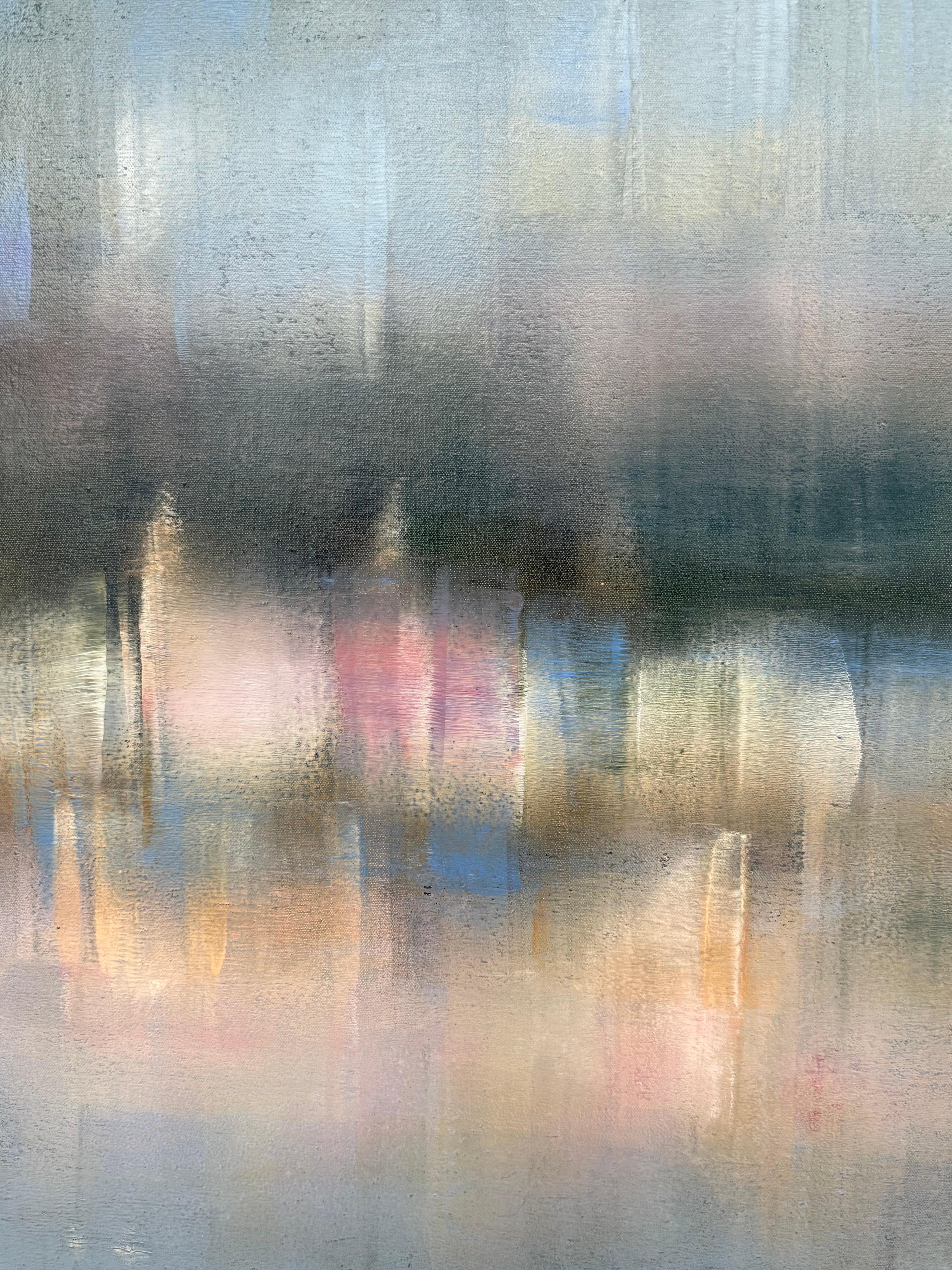 Catturare le stelle - Abstract Painting Grigio di Shivani Dugar