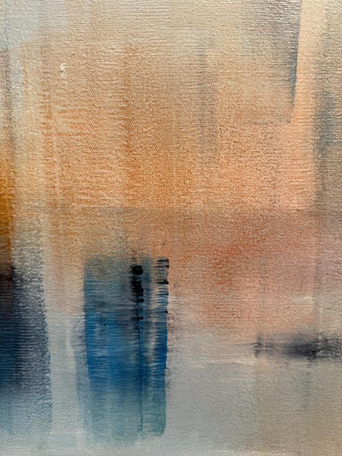 Sogno ad occhi aperti dell'oceano - Abstract Painting Grigio di Shivani Dugar