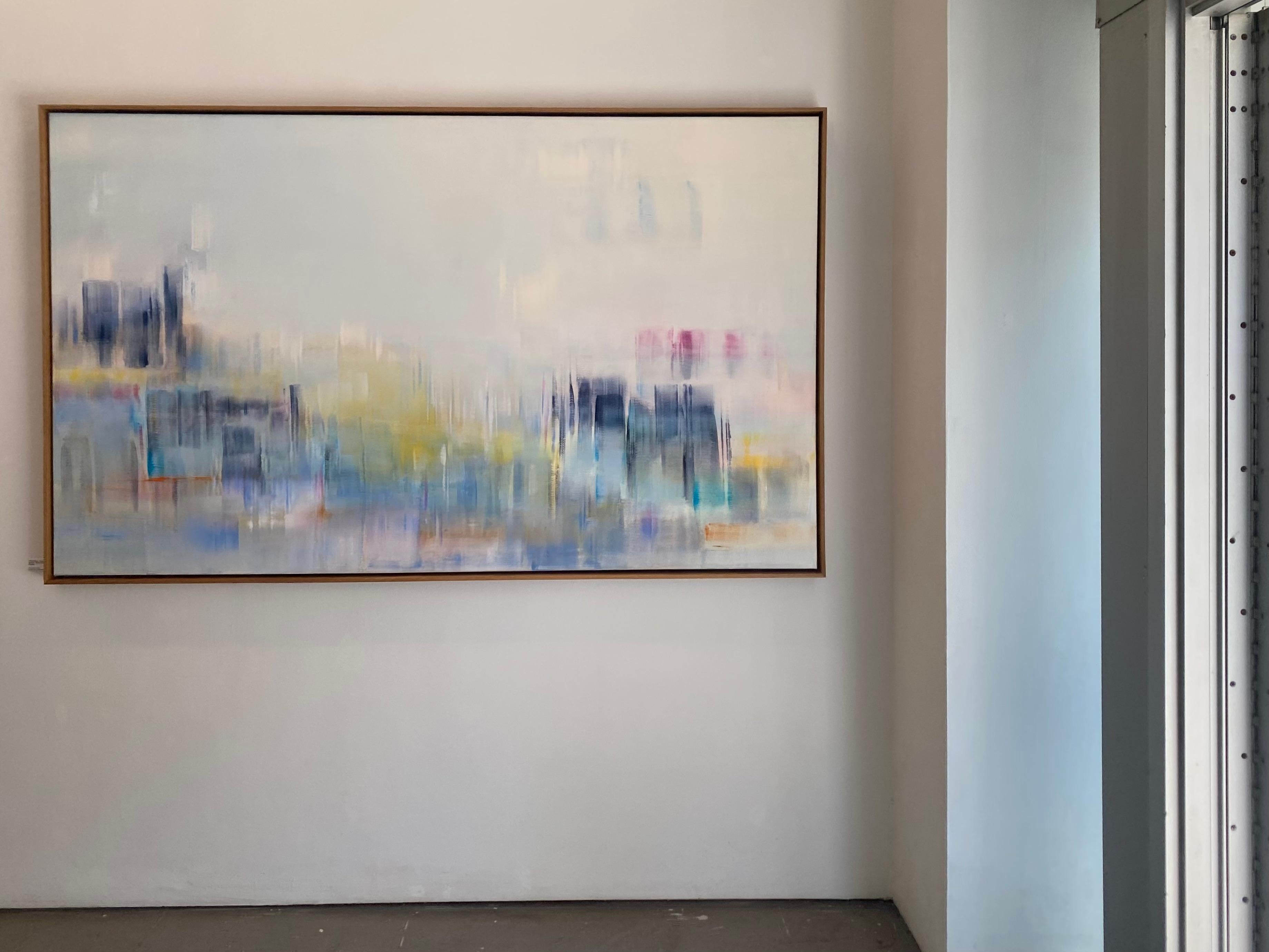 Chansons d'été - Gris Abstract Painting par Shivani Dugar