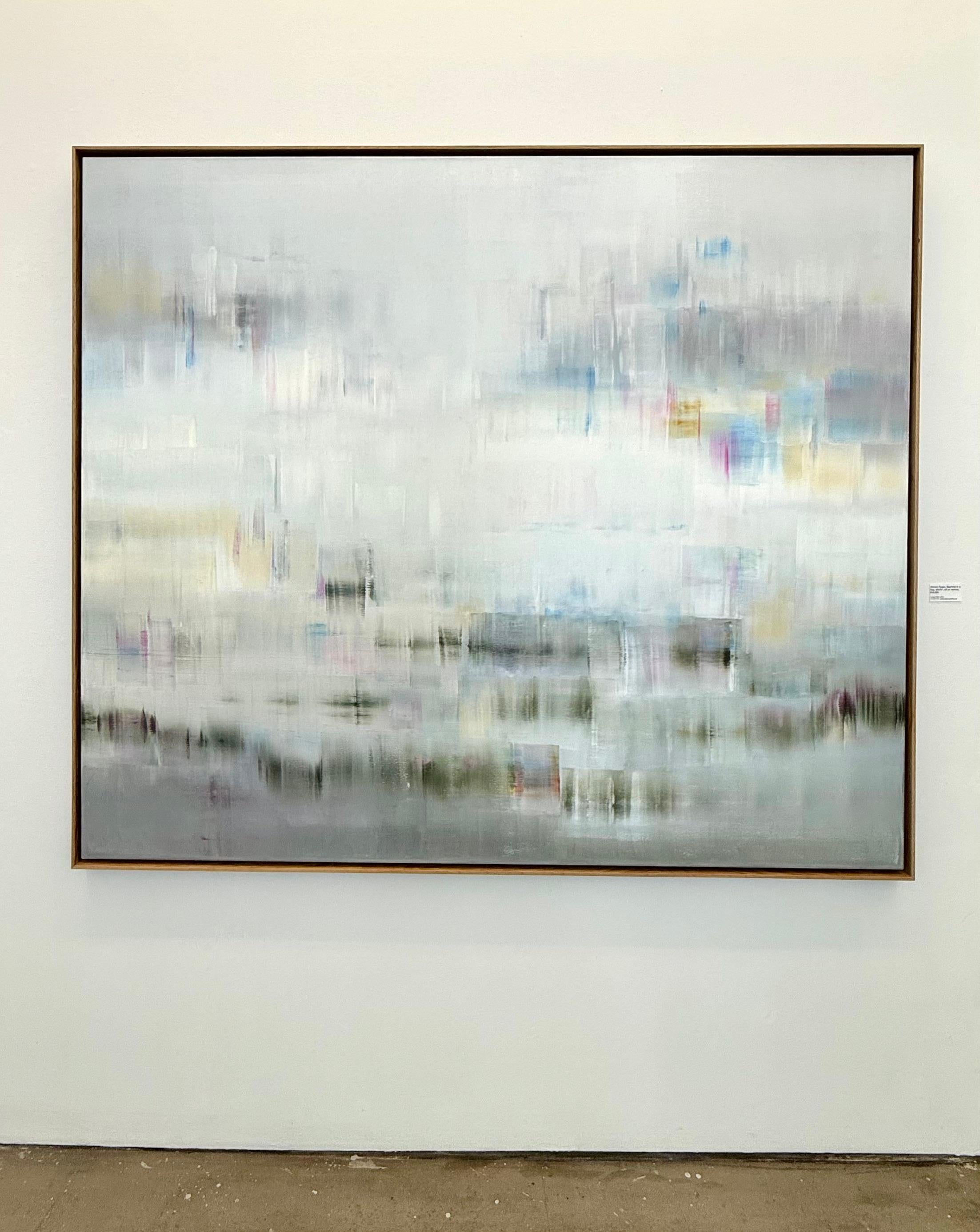 Scintille in un giorno - Abstract Painting Grigio di Shivani Dugar