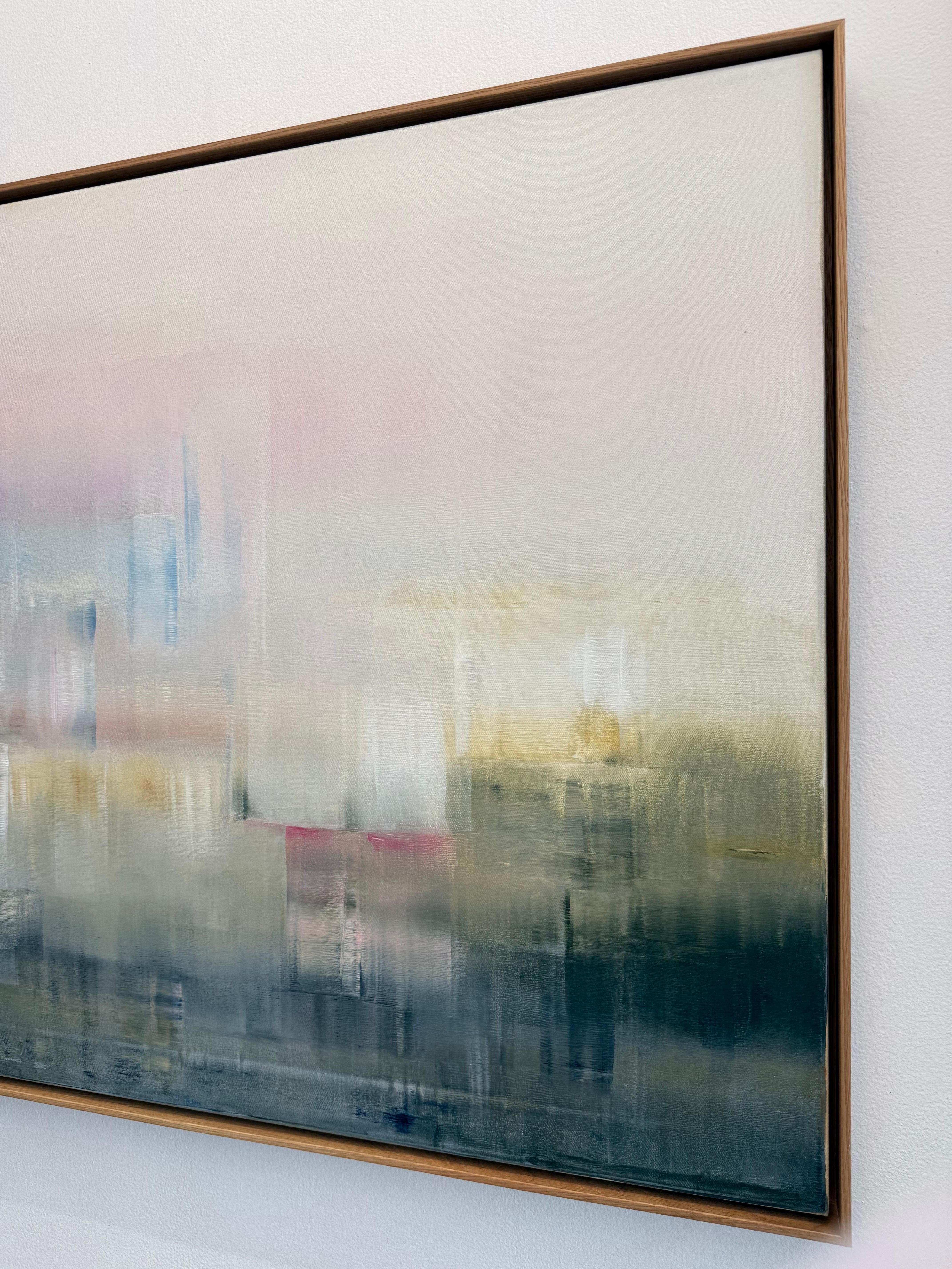 Sussurri di primavera - Abstract Painting Grigio di Shivani Dugar