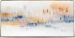 "Winter's Whisper" Contemporary Abstract Framed Oil on Canvas Painting