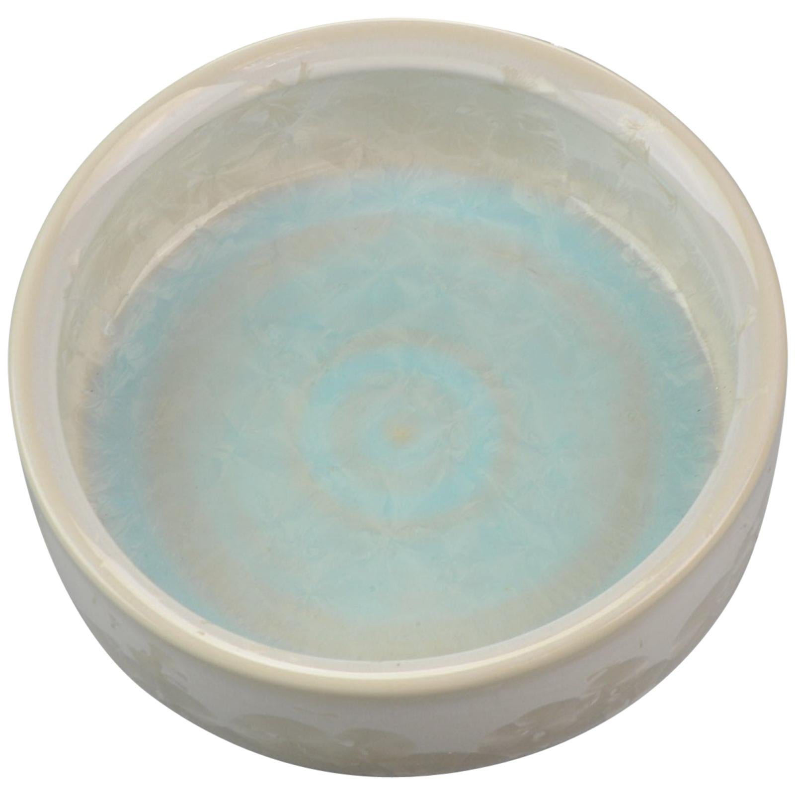 Shiwan 20th Century PRoC 1970-1980 Chinese Porcelain Basin Crystalline Glaze For Sale