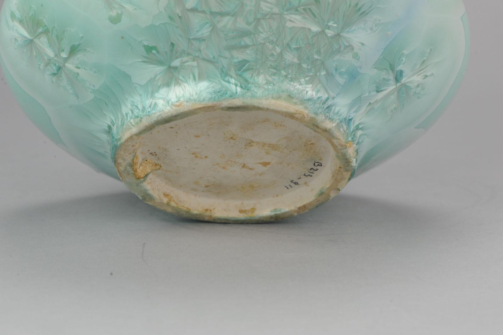 Shiwan 20th Century PRoC 1970-1980 Chinese Porcelain Vase Crystalline Glaz For Sale 7